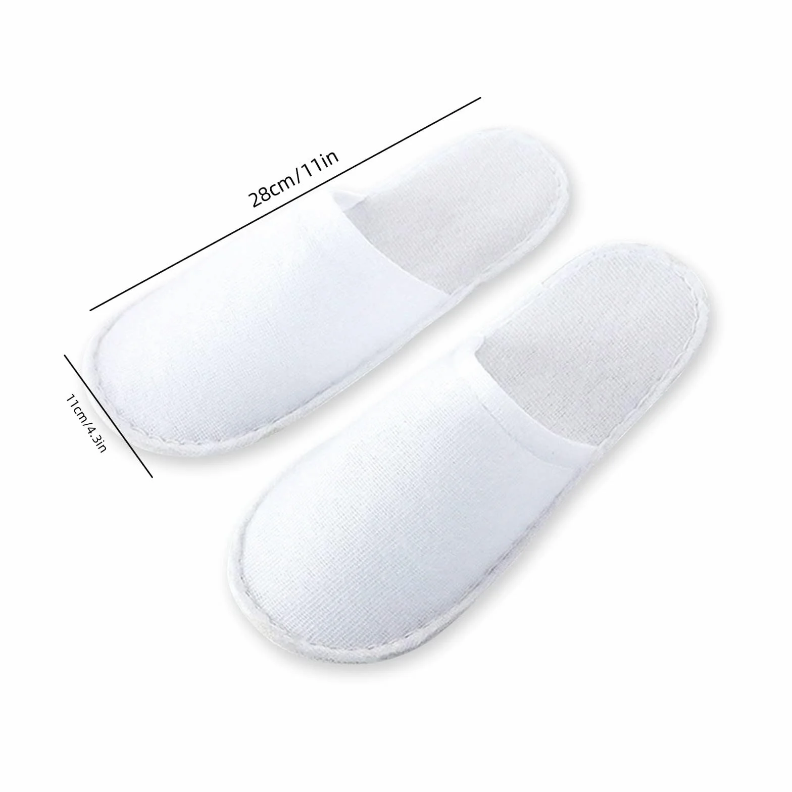 Kiuiom Pantofole Antiscivolo Riutilizzabili Lavabili 4 Paia Unisex Bianco