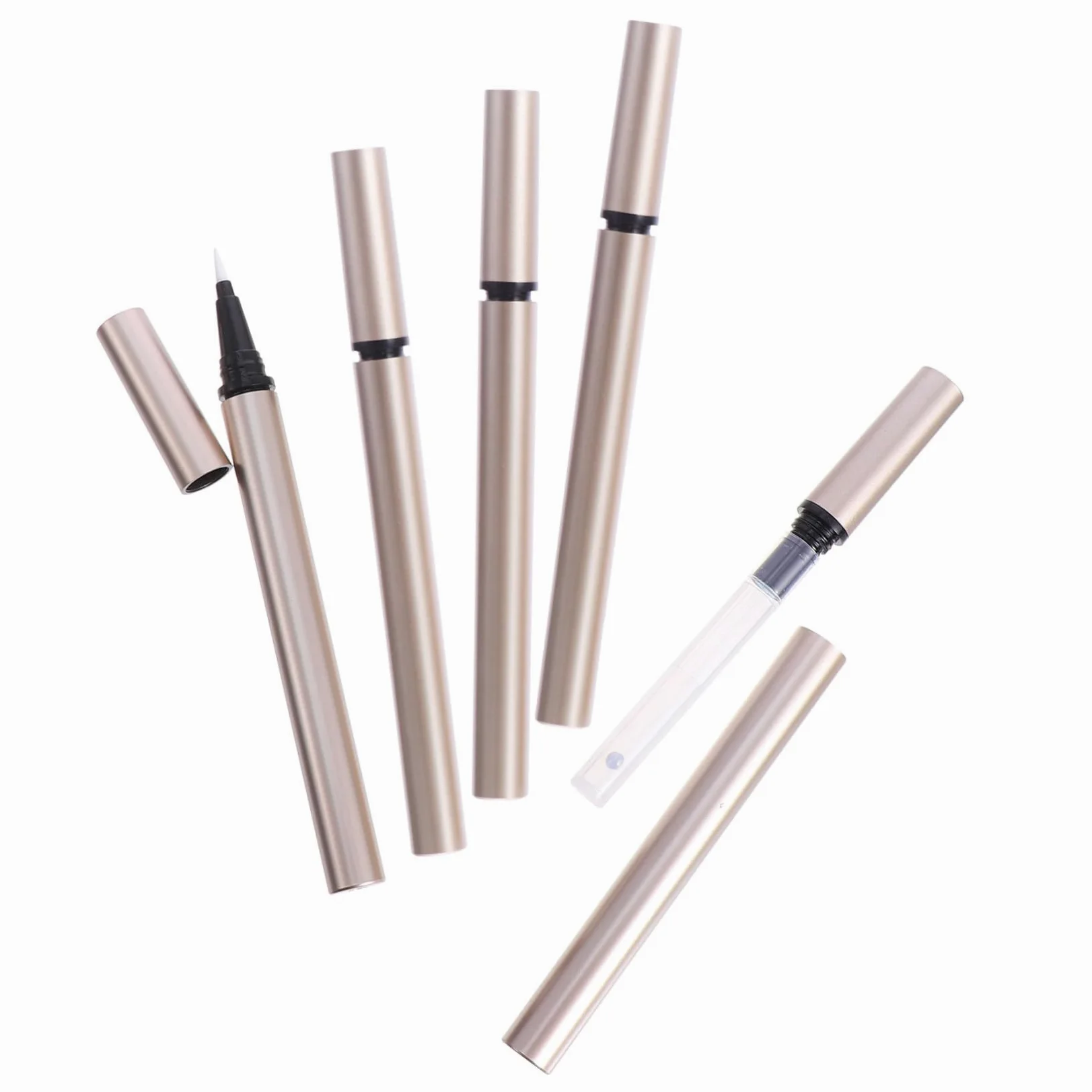 FOMIYES Penna Trucco Ricaricabile 25 Pz Eyeliner Vuoto Per Eyeliner Riutilizzabile Forniture Per Il Trucco Di Per Vuoto Ciglio Liquido Dritto Pennello Fine Plastica