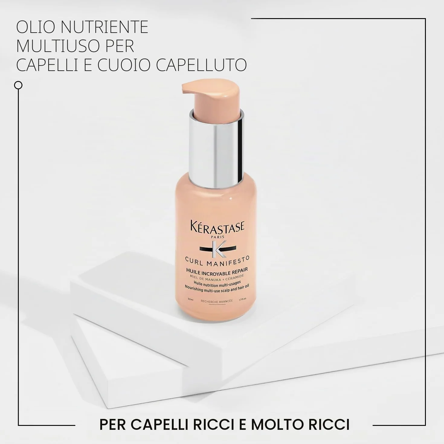 Kérastase, Curl Manifesto, Huile Sublime Repair, Olio termoprotettore, Per Tutti i Tipi di Capelli Ricci & Crespi, 50 ml