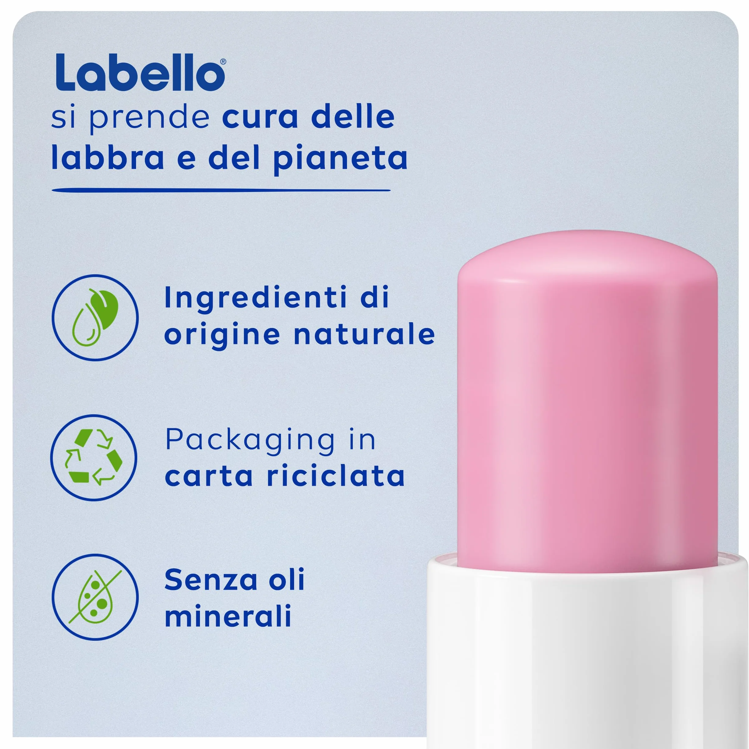 Labello Soft Rosé 4.8 g Balsamo labbra colorato con estratto di rosa