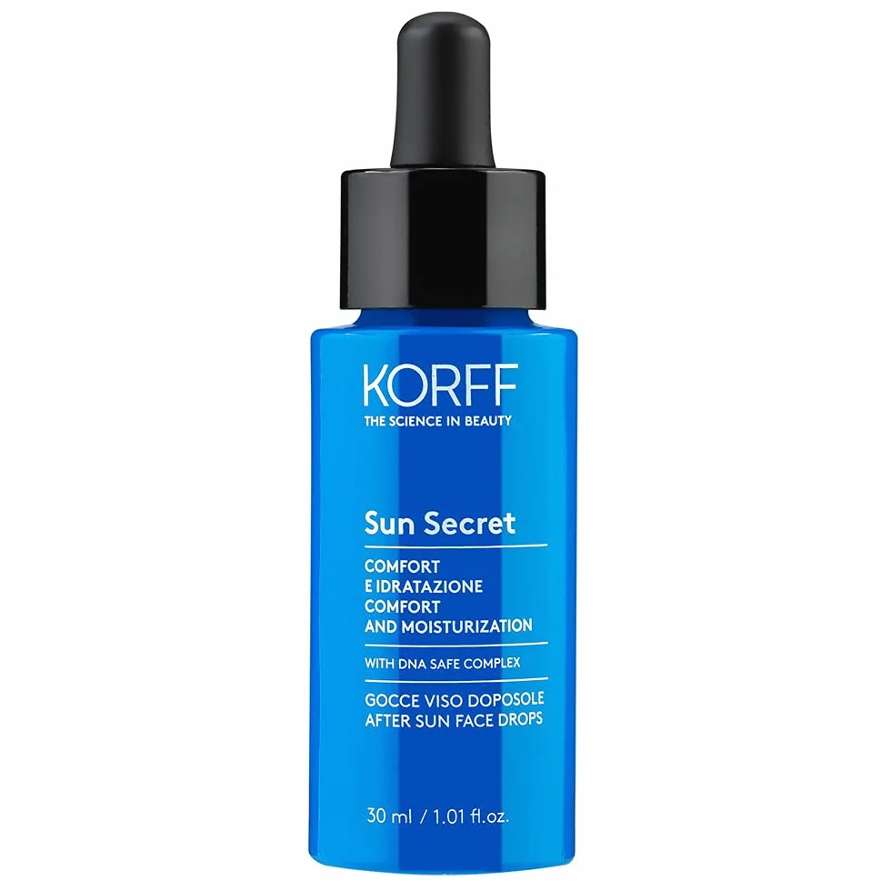 Korff Korff Sun Secret Gocce Viso Doposole Idratanti e Riparatrici, Comfort e Idratazione, Tutti i Tipi di Pelle, 30ml - 130 g