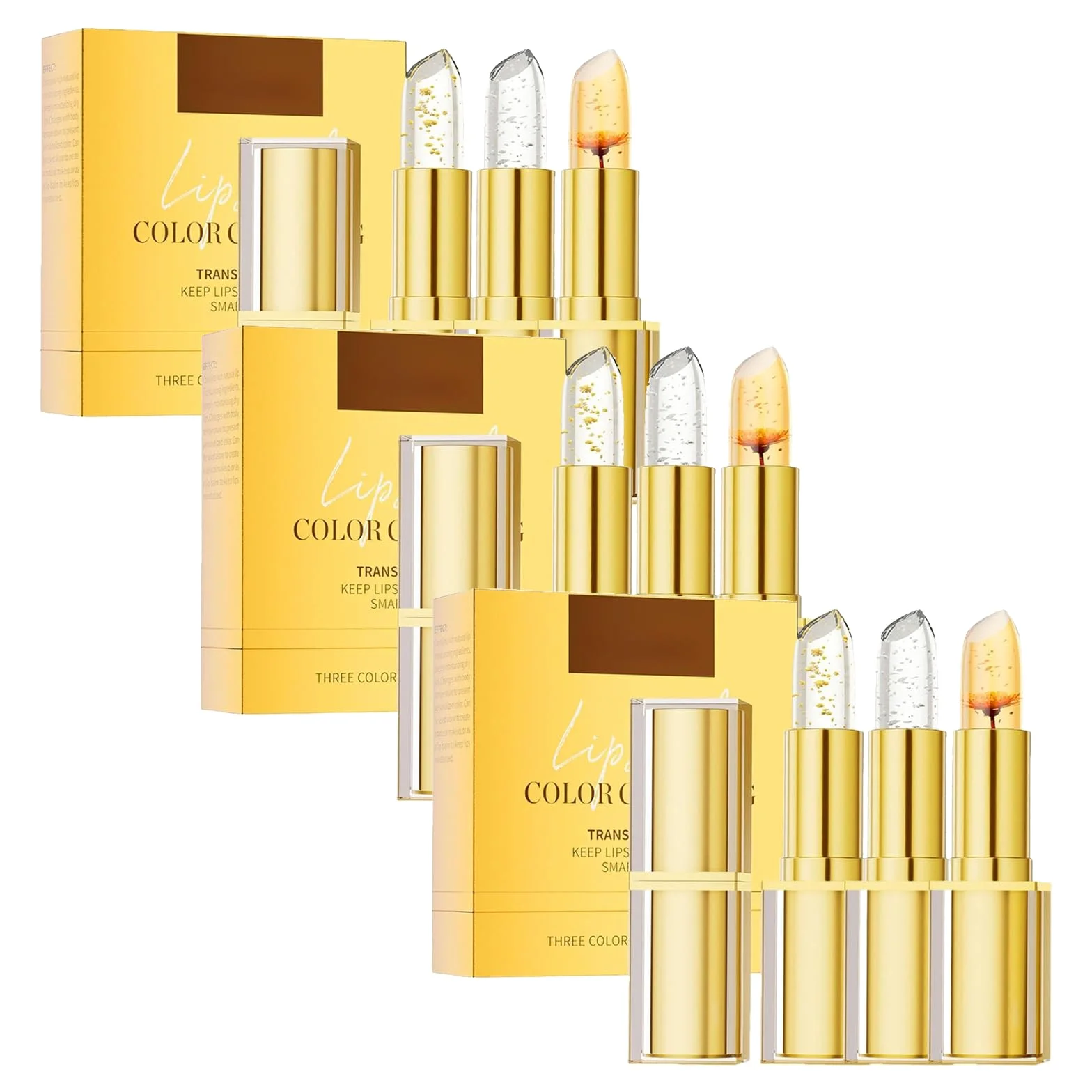 Rossetto che cambia colore, resistente alle sbavature e dura per 24 ore, con pellicola dorata, regolatore del pH, rossetto idratante da donna, finitura lucida e nutriente (3)