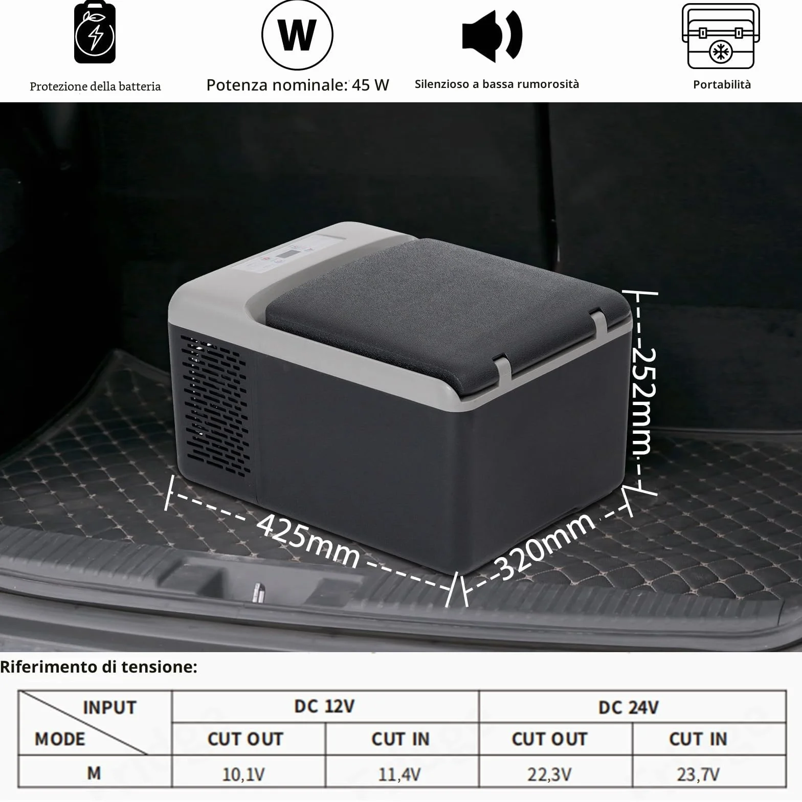 Alpicool C9PT 9L Frigorifero Mini Compressore Elettrico Auto Camping Freezer Box Portatile Nero