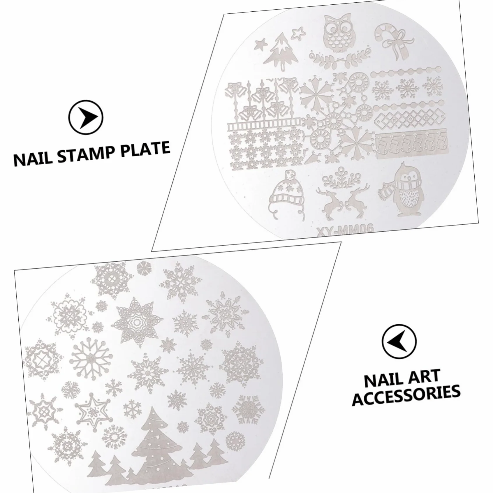 Healvian 30pezzi Piastre Per Stampa Unghie Natalizie Kit Di Stamping Per Nail Art Con Temi Di Natale Come Alberi e Fiocchi Di Accessori Manicure Per Decorazioni Festive