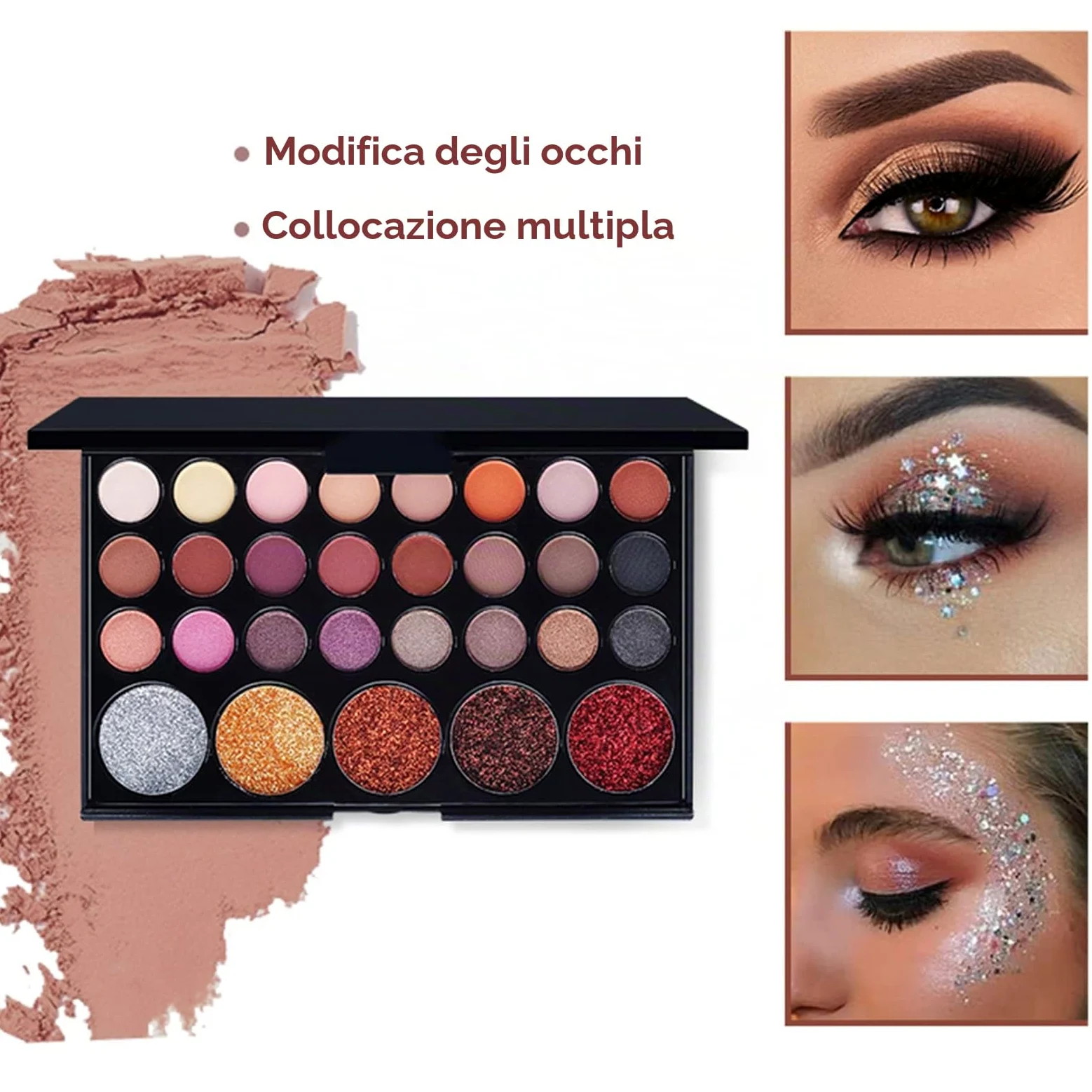 Kit per il Trucco di Bellezza, Set di Trucchi Completo Trousse di Trucchi Palette Ombretti Correttore Fard Cosmetics Astuccio per il Trucco Palette Trucchi per Occhi, Viso e Labbra #4