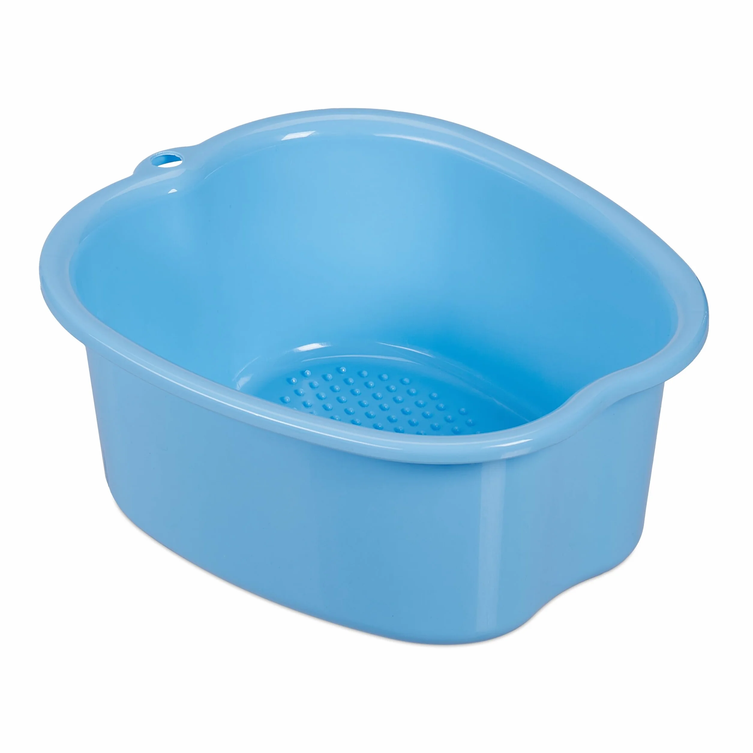 Relaxdays Vaschetta Pedicure, Vasca per Pediluvio, Bacinella Lavapiedi 15x33x38 cm, Catino per Piedi, Foot Spa, Azzurro