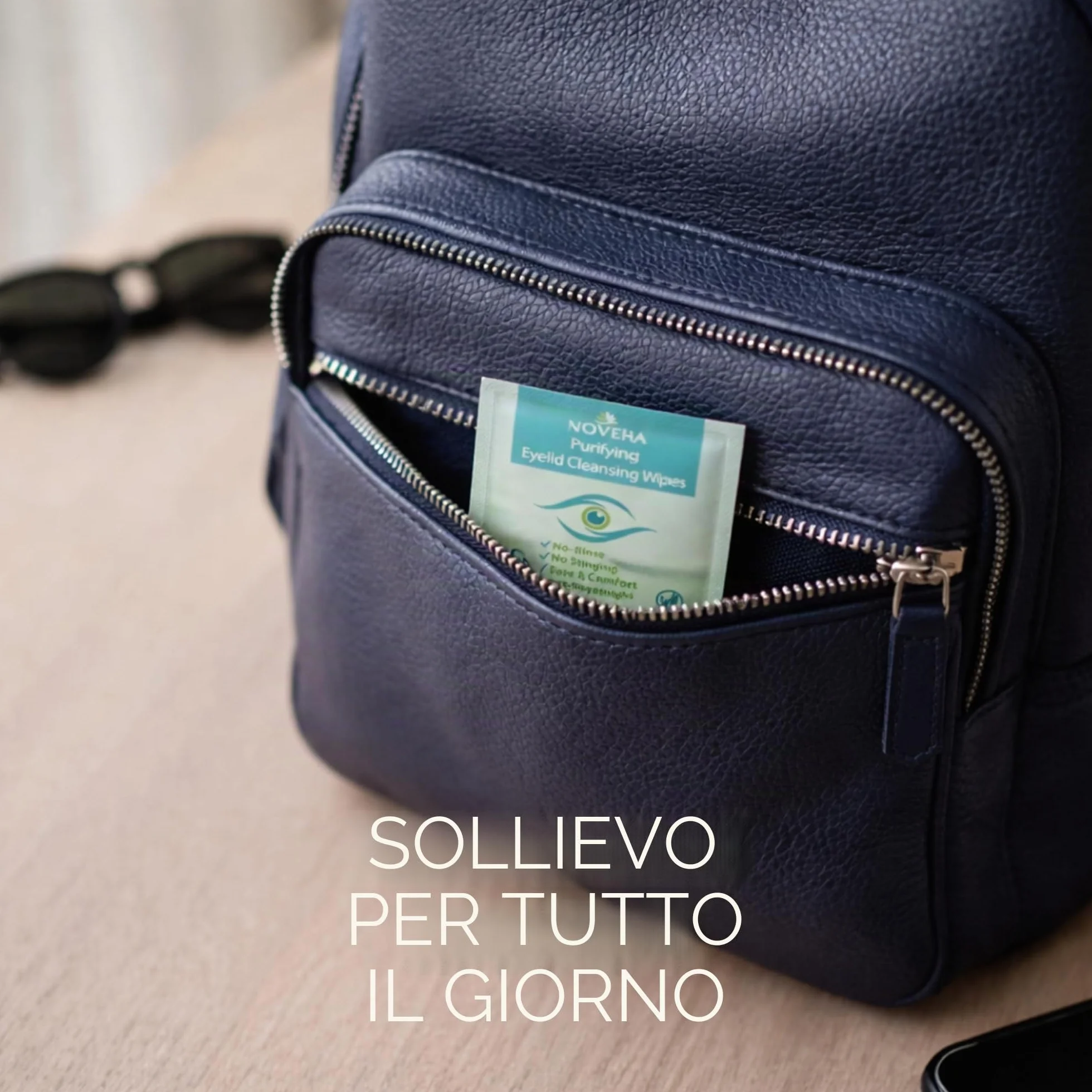 Salviette antimicrobiche per palpebre e ciglia ipoallergeniche confezione da 60