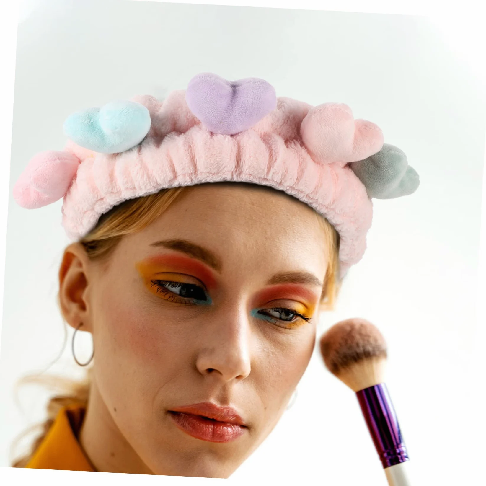MAGICLULU 6 Pcs Del Cuore Trucco Dei Make Up Fasce Dei Hairband Elastica Elastici Dei Per La Testa Dei Per Le Donne