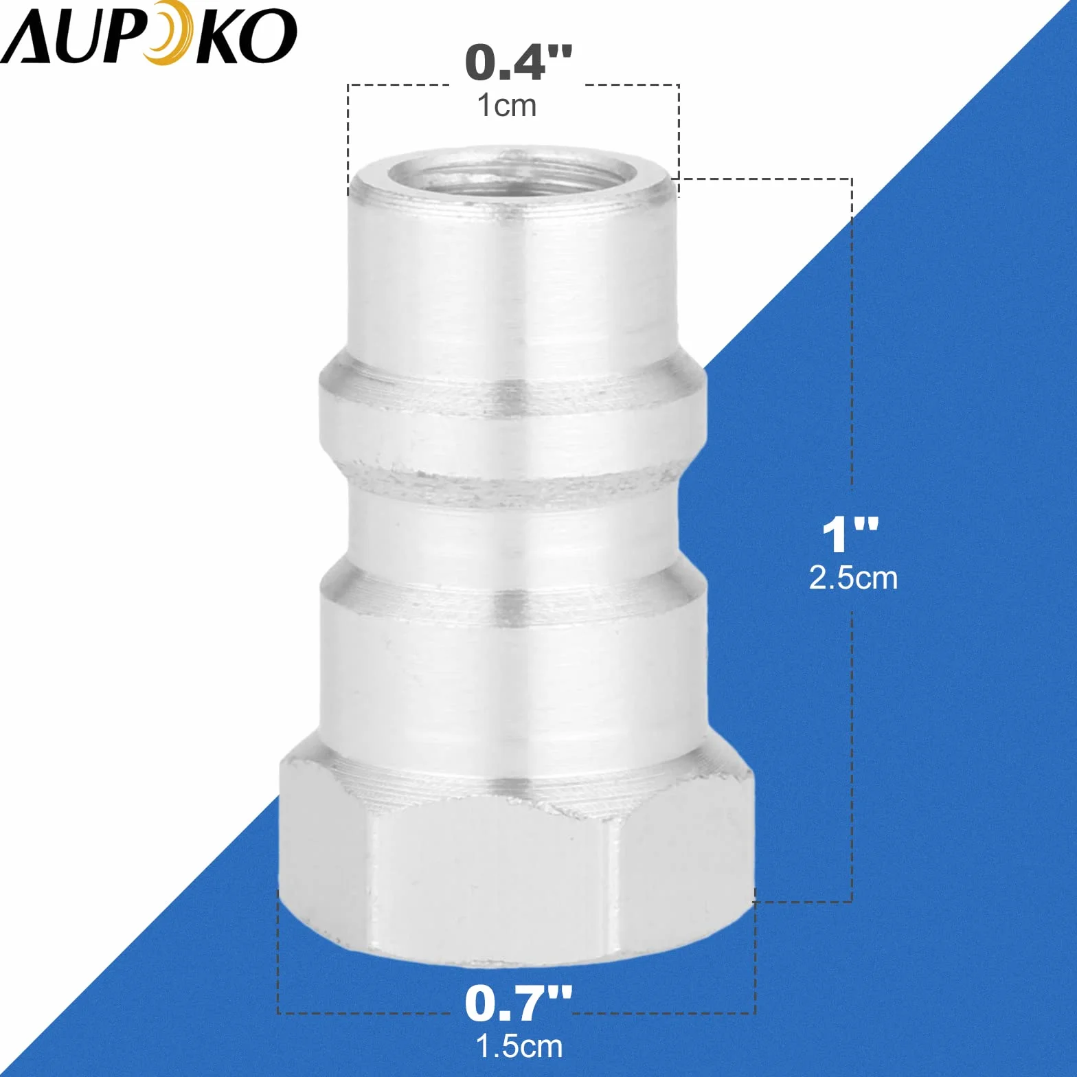 Aupoko Adattatore interruttore R12 R22 R502 a R134A conversione rapida 1/4 SAE spina carica AC filettatura 8v1 Argento