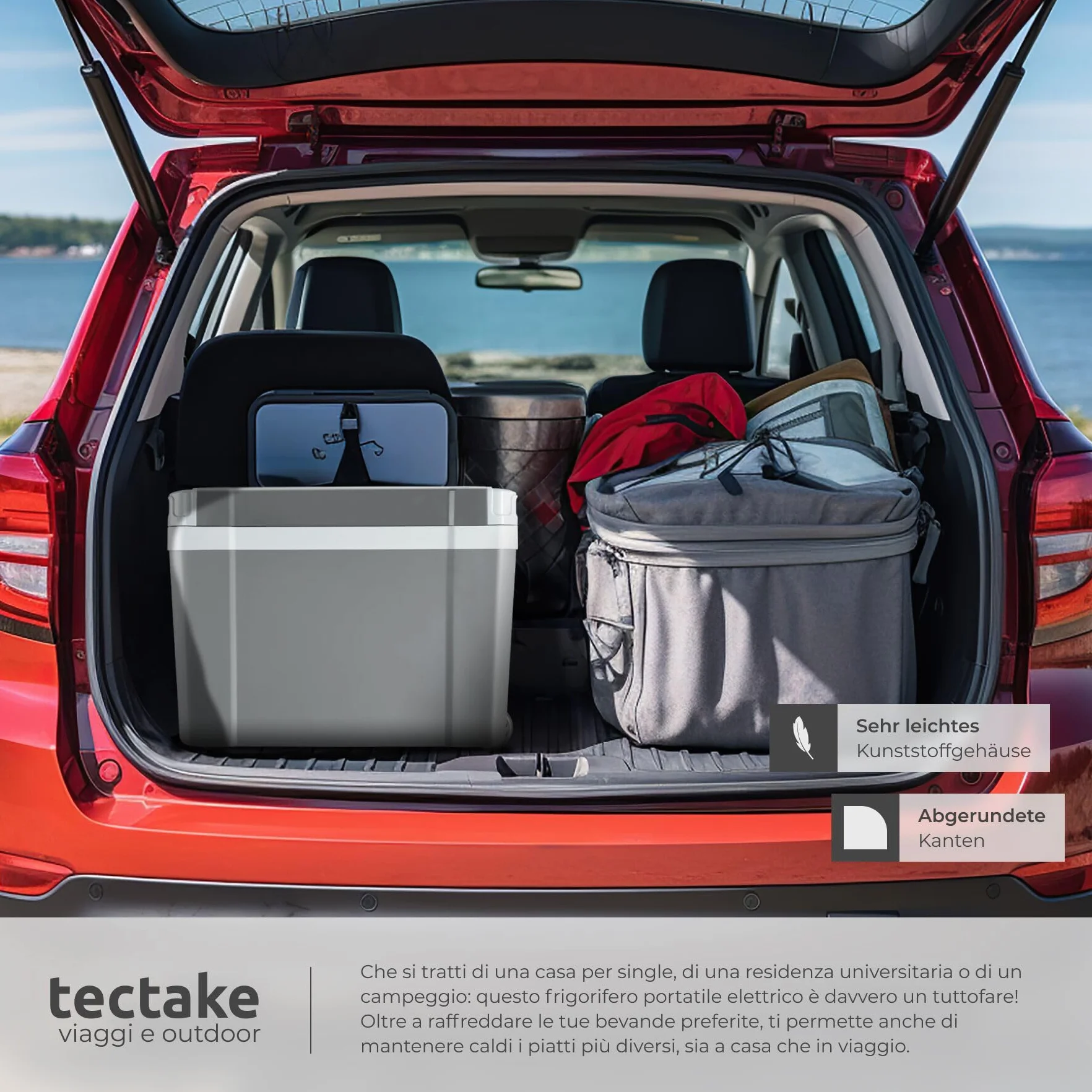 tectake® Frigorifero Portatile 35 L 2in1 Freddo Caldo per Auto e Casa ECO Mode