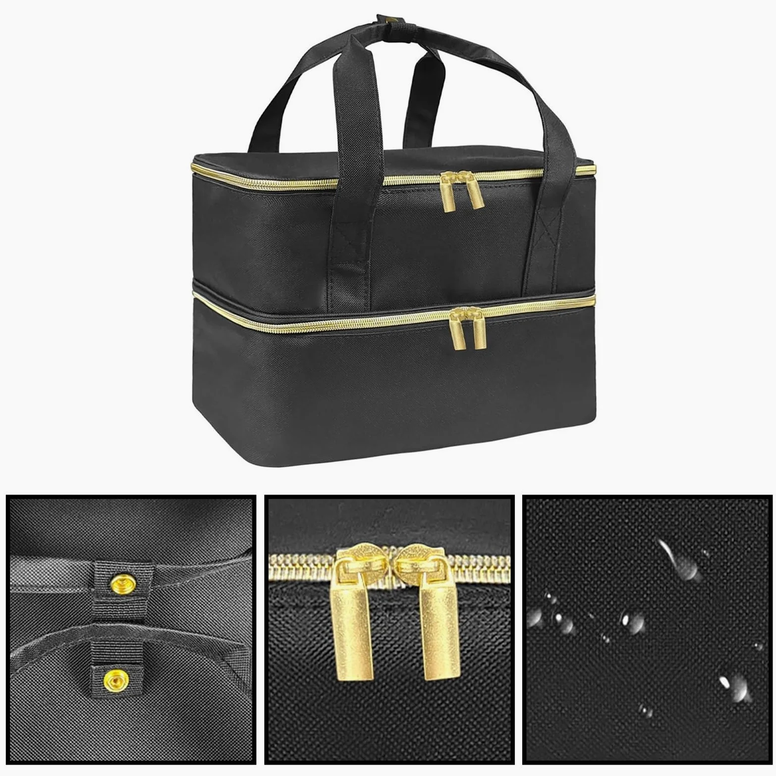 Porta Smalti Valigetta Unghie Borsa Portaoggetti For Smalto A 2 Strati Con Tasca Superiore For Nail Art Borsa Viaggio