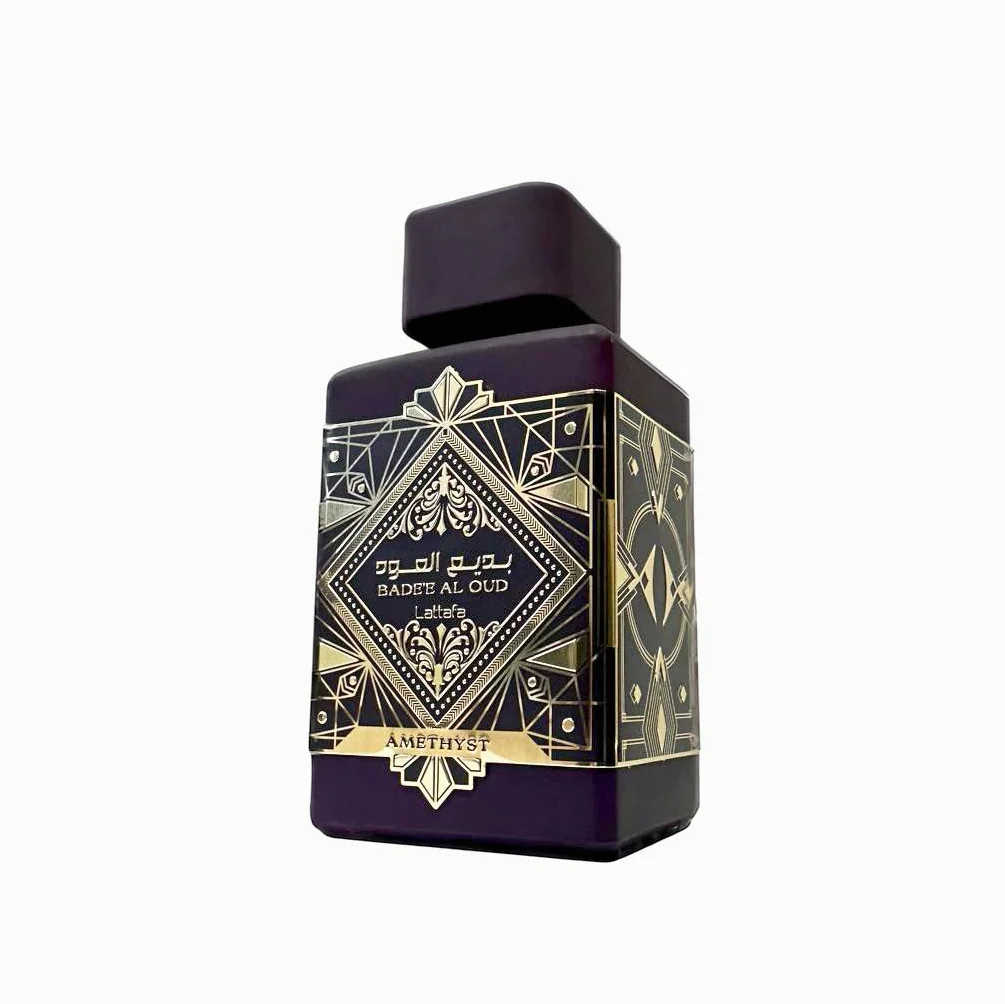 Lattafa Bade'e Al Oud Amethyst 100 ml, Profumo Arabo Floreale, Sigillo di Qualità Made in Dubai, Aroma a Lunga Durata