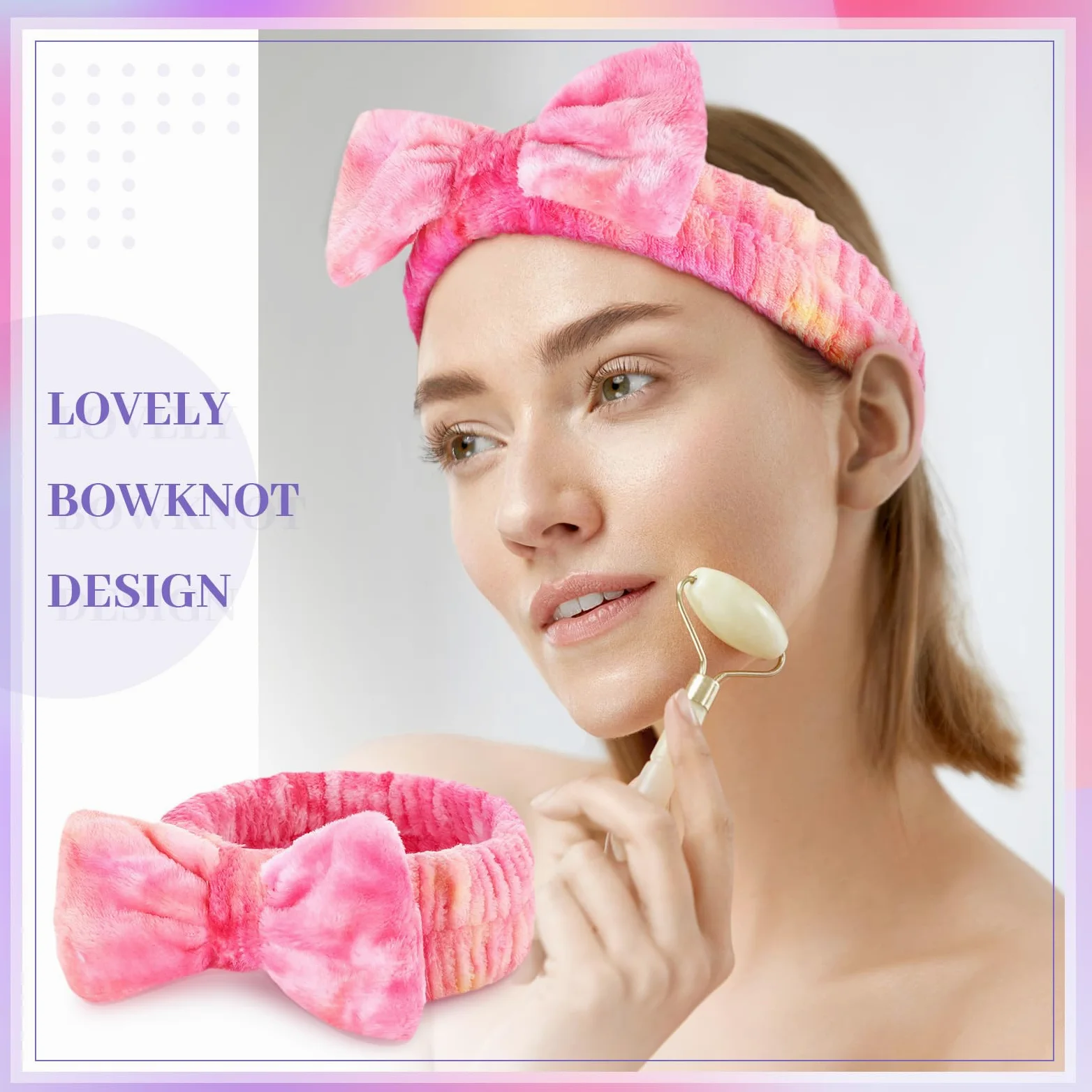 Riceshoot 24 fasce elastiche per la cura della pelle, in microfibra, per il lavaggio del viso, accessori per capelli, per donne e ragazze, regalo per doccia
