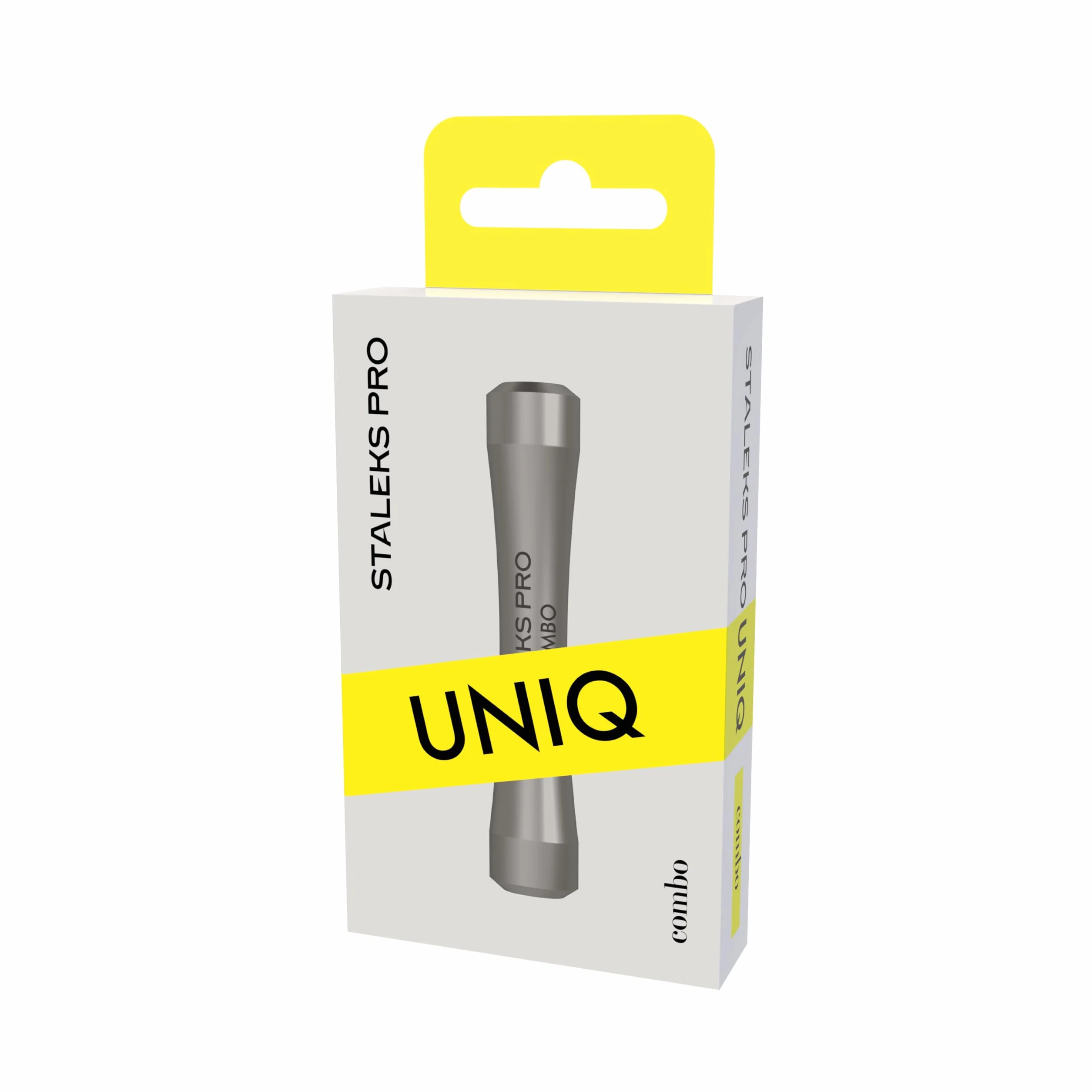 Staleks Combo UNIQ 10 Maniglia - Base Pusher Modulare in Alluminio per Parti di Lavoro Sostituibili - Design Ergonomico Leggero per Tecnici delle Unghie