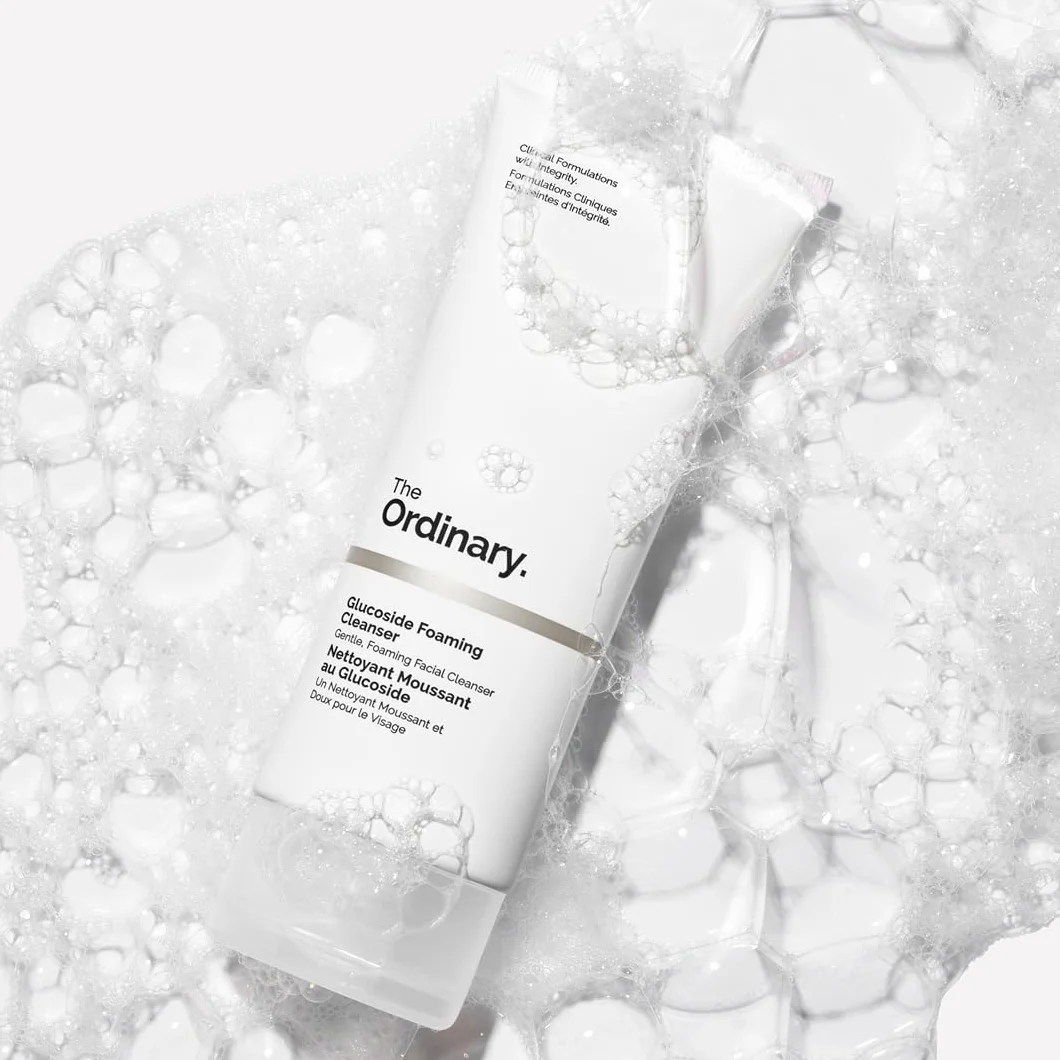 The Ordinary Glucoside Foaming Cleanser, Detergente viso schiumogeno glucosidi, Delicato per tutti i tipi di pelle, anche delicata, 150ml