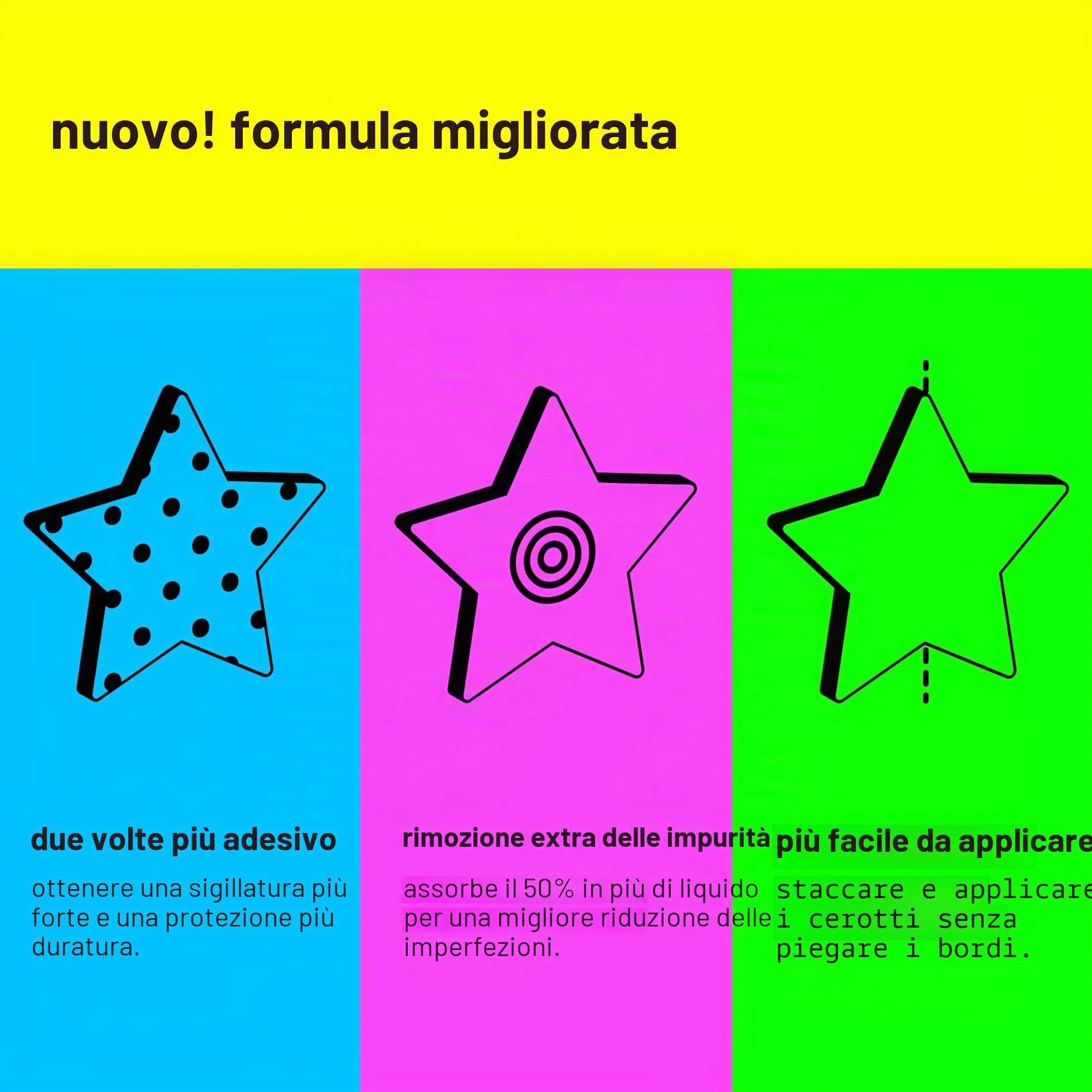 Starface Hydro-Stars Big Yellow, Cerotti per brufoli idrocolloidali, assorbono i fluidi e riducono l’infiammazione, a forma di simpatica stella, vegani e non testati sugli animali (32 pezzi)