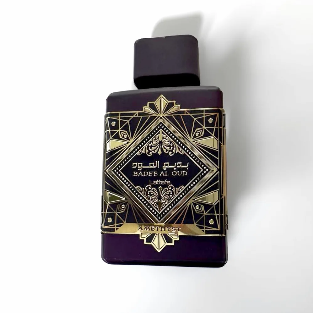 Lattafa Bade'e Al Oud Amethyst 100 ml, Profumo Arabo Floreale, Sigillo di Qualità Made in Dubai, Aroma a Lunga Durata