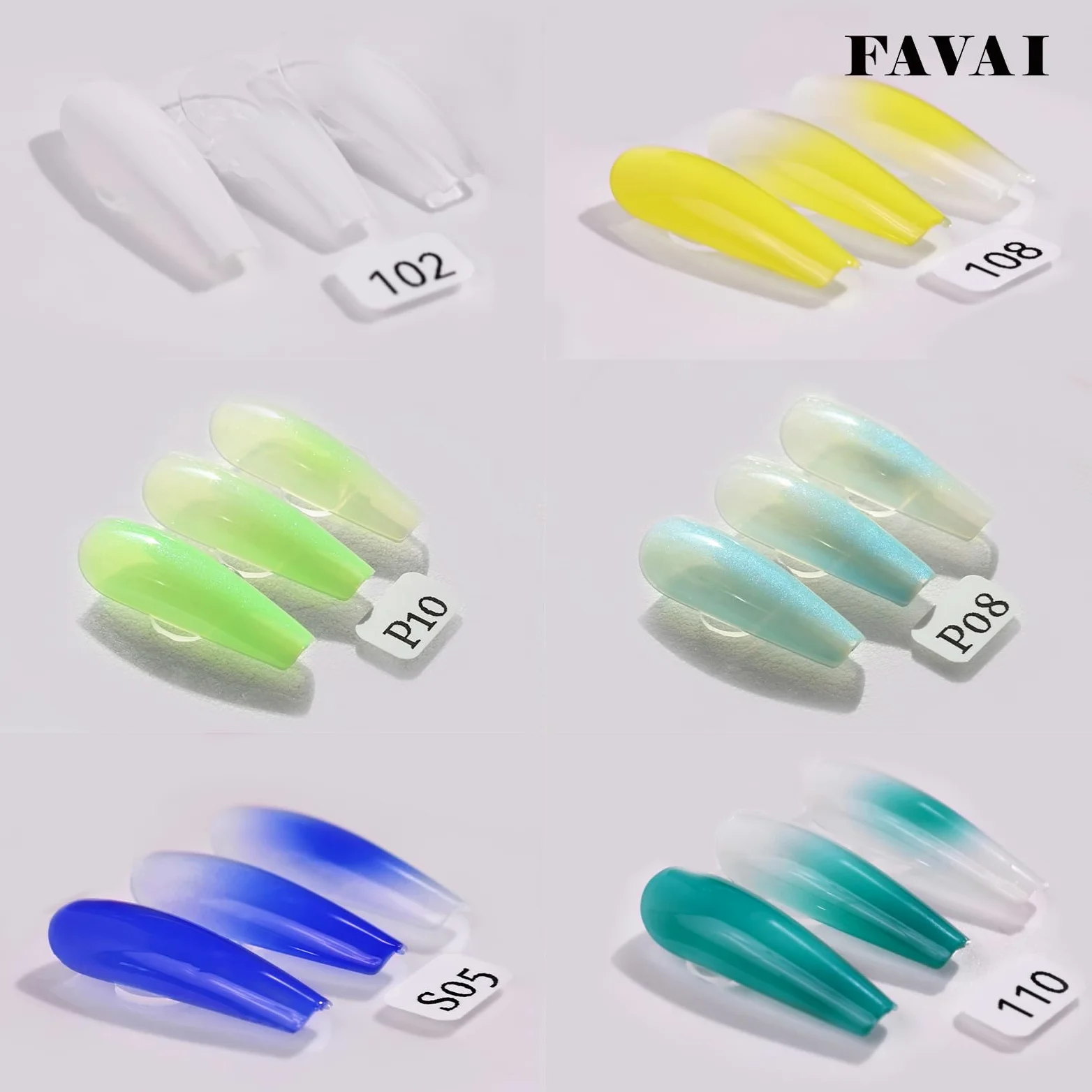FAVAI Airbrush Gel Nail Polish – MIX G, 12 colori smalto gel aerografo, 12 x 15 ml per sgrassare le unghie, French Manicure, senza diluizione, senza TPO, Baby Boomer