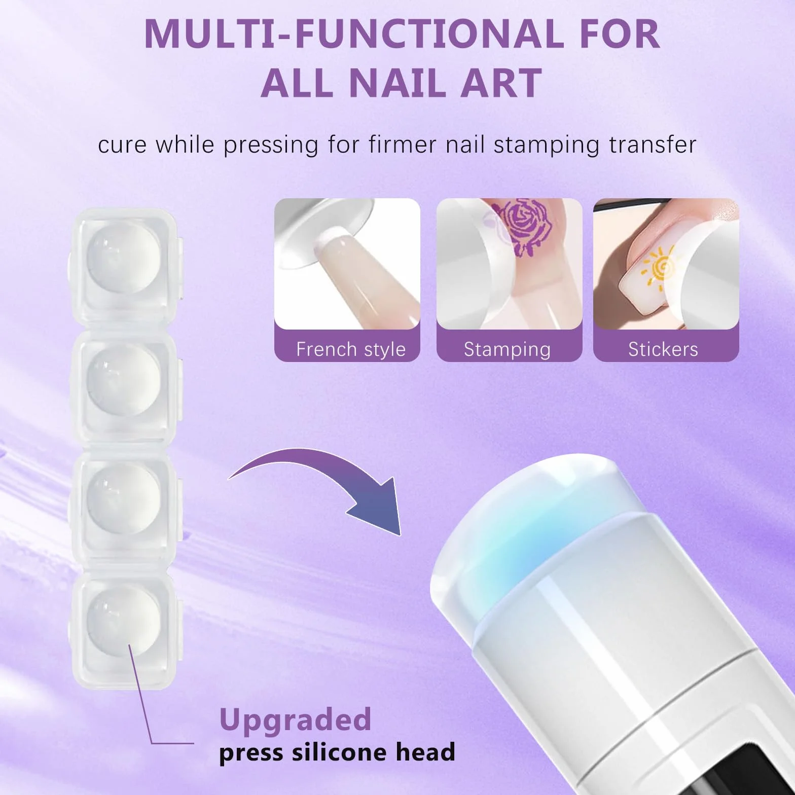 Mini Lampada UV LED Unghie, 3W Piccola Lampada Gel Unghie con Supporto Pieghevole, Timer 20/60S, Portatile Torcia per Asciugatura Rapida Smalto Gel, Colla UV e Prolunghe Unghie per DIY e Viaggi