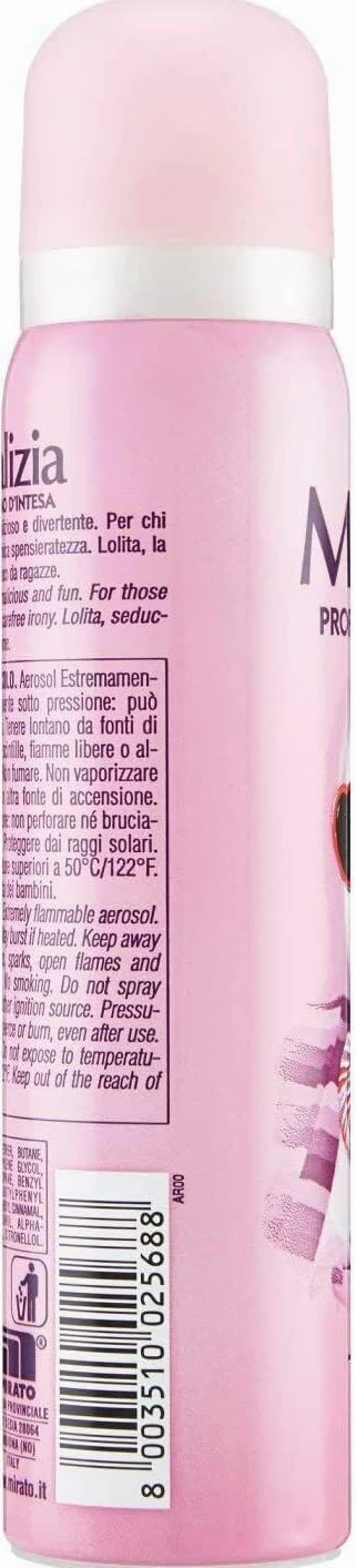 MALIZIA - Deodorante Donna Lolita Seduction Profumo, deodorante spray da donna, 100 ml + portachiavi gratuito Beni Culinari