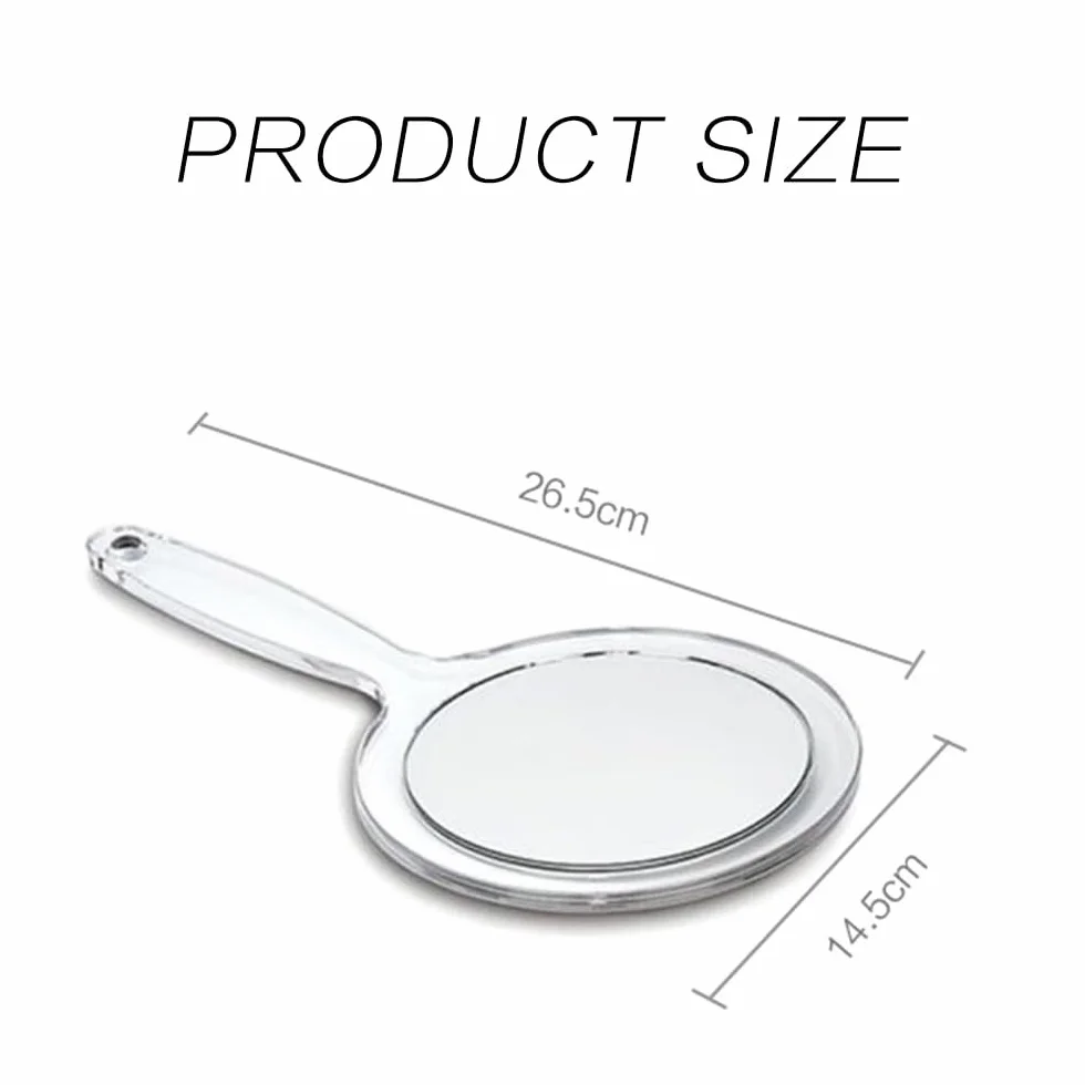 Specchio Portatile Professionale per Salone Parrucchiere Barbiere con Manico 1X/3X - Specchio Trucco Portatile Grande e Comodo - Specchietto Dentista