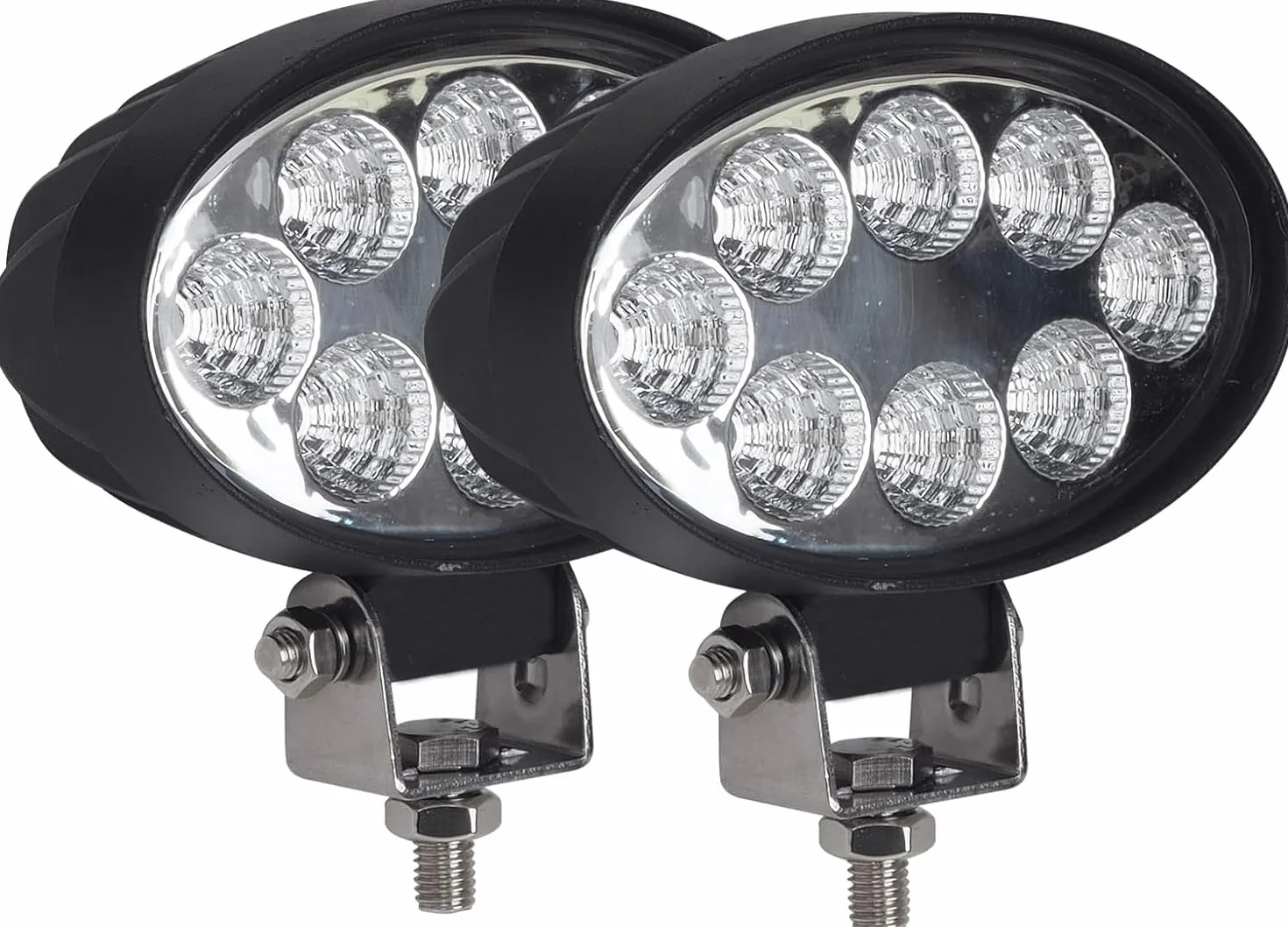 Faretto da lavoro LED 24W 6000K 5 pollici antinebbia ovale 12V 24V per trattori fuoristrada