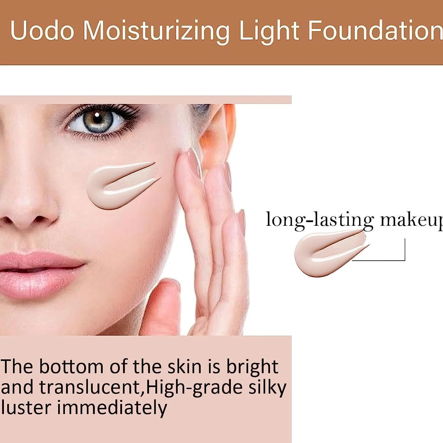 Fondotinta idratante leggero e mat a lunga tenuta UO-DO - Idratante waterproof, leggero e a lunga tenuta per tutti i tipi di pelle (C01 Naturale, Idratante)