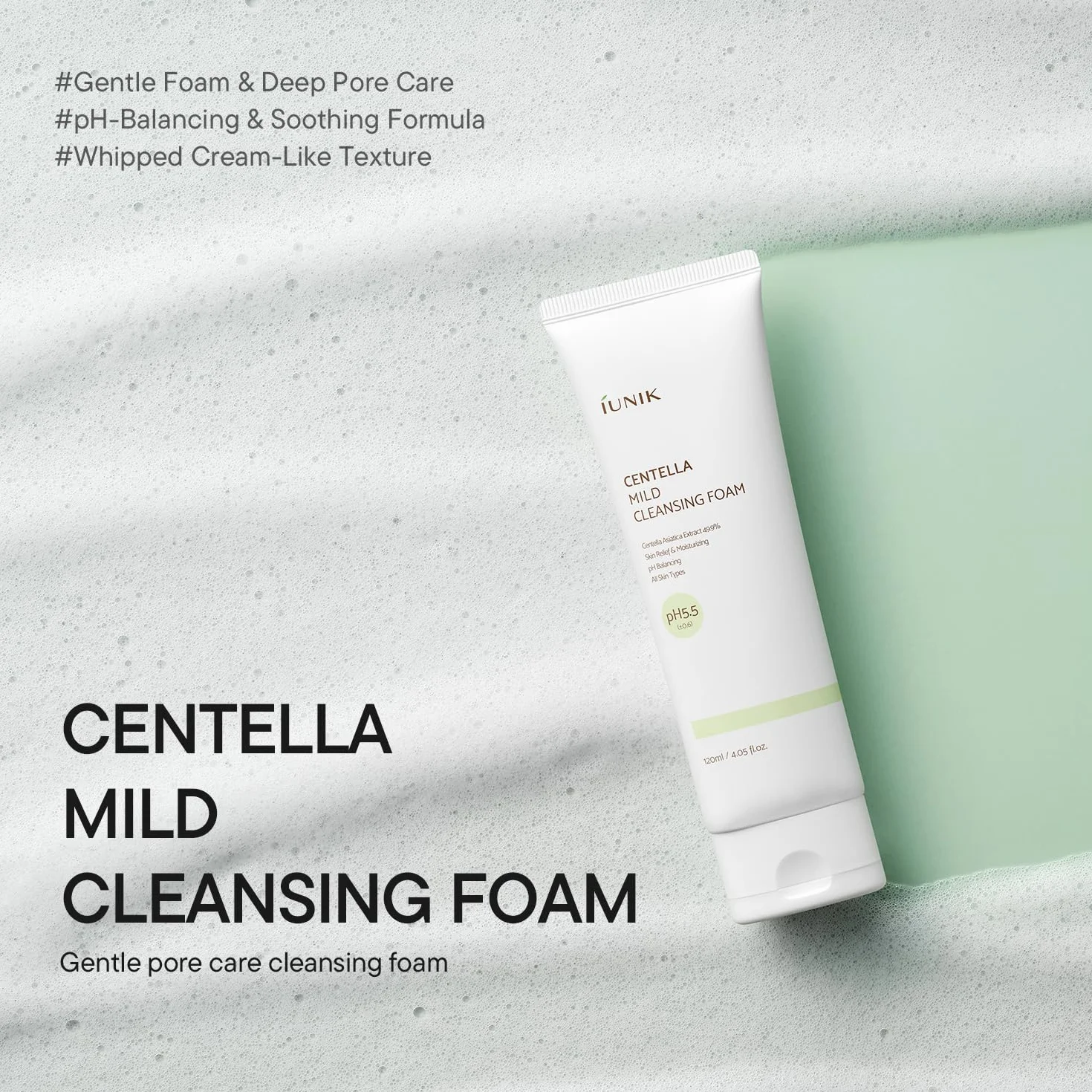 IUNIK Centella Mild Cleansing Foam (120 ml)