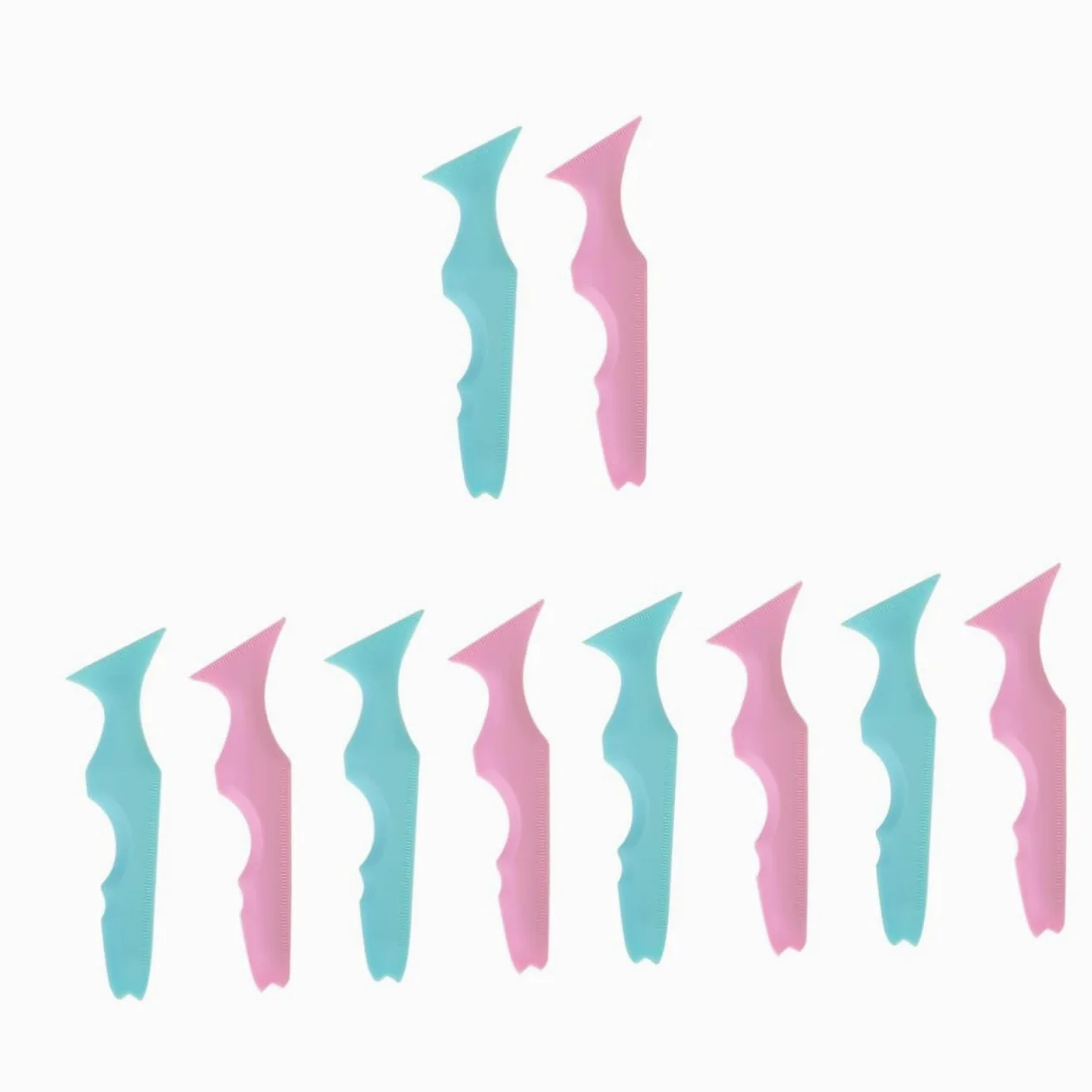 POPETPOP 10pezzi Stencil Per Eyeliner in Silicone Riutilizzabili Strumenti Multifunzionali Per Applicazione Eyeliner e Del Rossetto Per Principianti e Professionisti