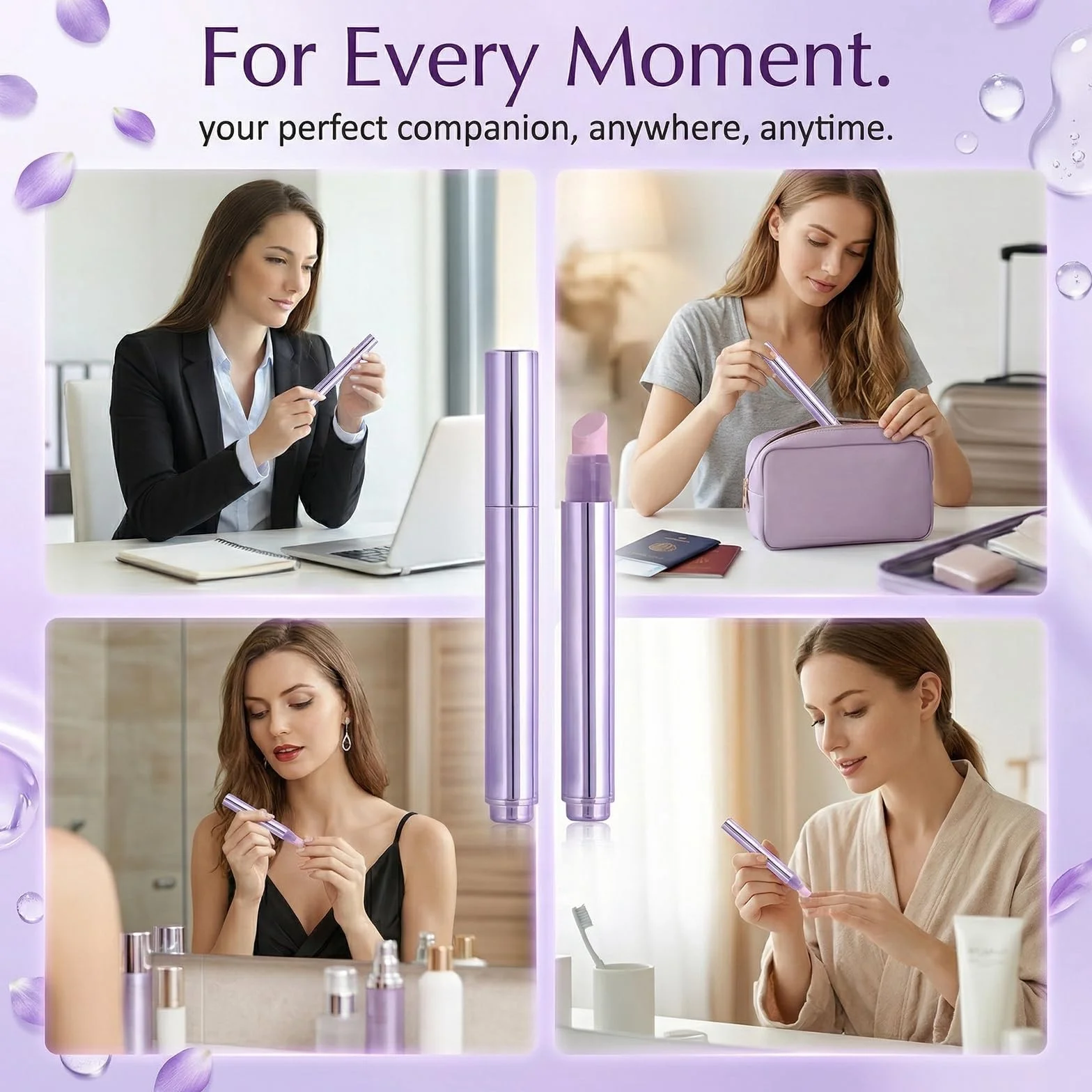 2 Pezzi 3-in-1 Penna per l'olio per cuticole, penna per olio per le cuticole pusher con punta in ceramica, penna per rimuovere cuticole idratante e illuminante, per unghie secche e stressate