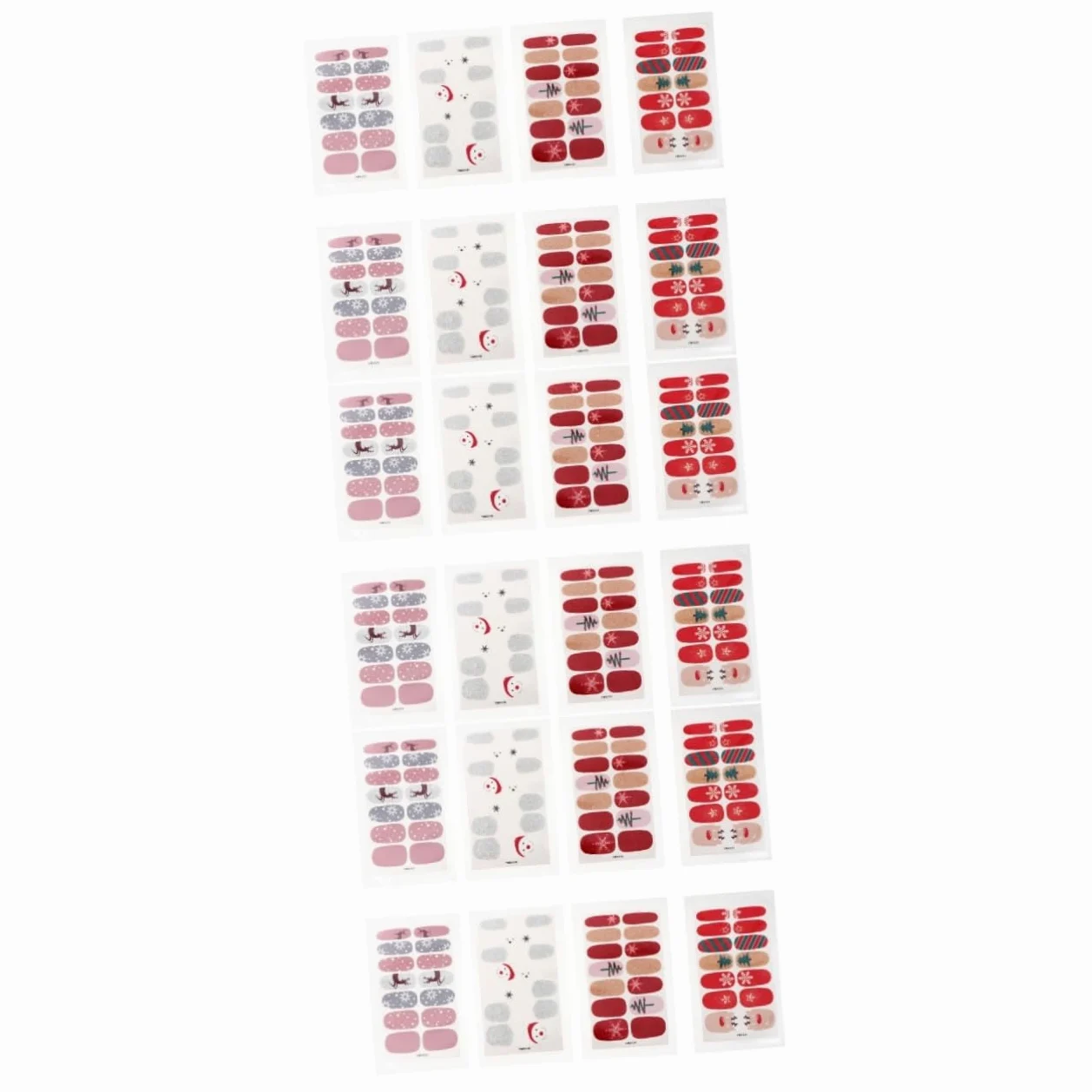 Healeved 24fogli Adesivi Per Unghie Natalizi Di Wraps Decorativi Per Unghie Design Festivo Per Nail Art Perfetti Per Natale e Feste Facili Da Applicare e Rimuovere