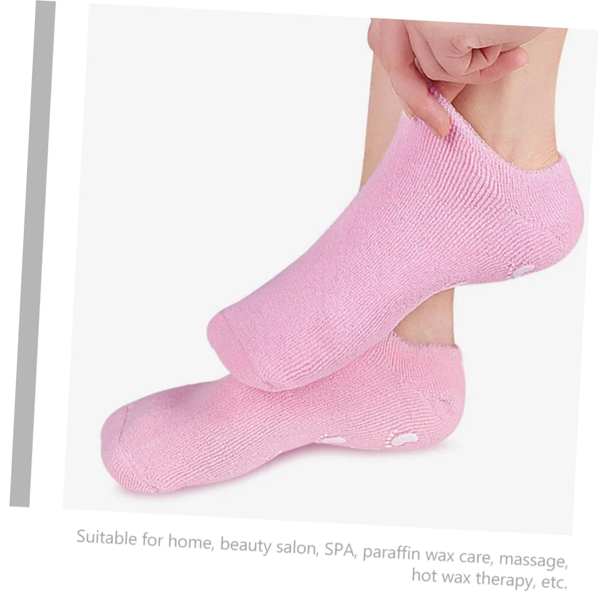 Calzini Idratanti Spa per Piedi 3 Paia Cotone Antiscivolo | Riutilizzabili, Protezione Dalla Secchezza e Ruvidità, Uso Casa e Beauty Salon