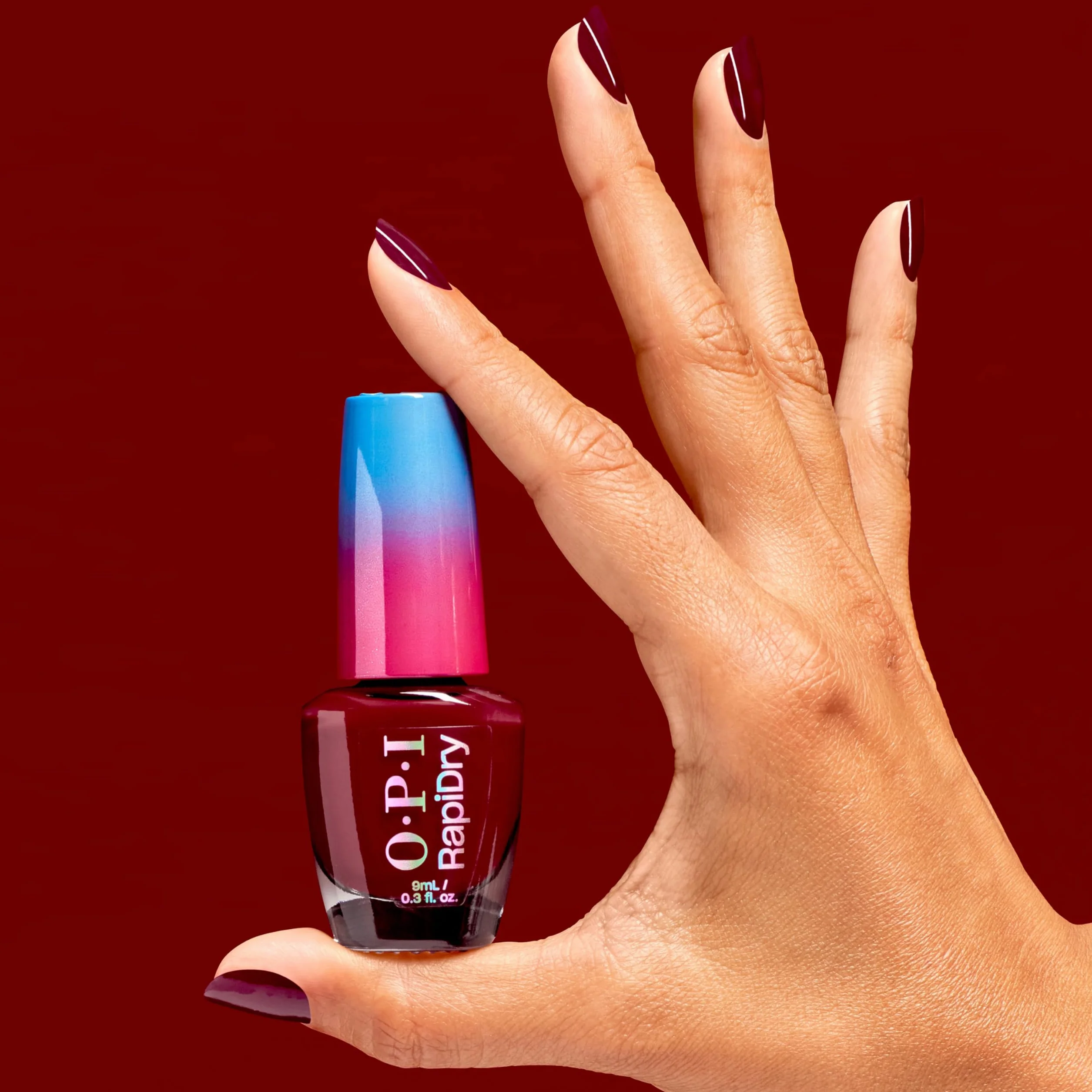 OPI RapiDry™ Smalto ad Asciugatura Rapida, Vegano, Opaco Neutro Nude Rosso (9ml)