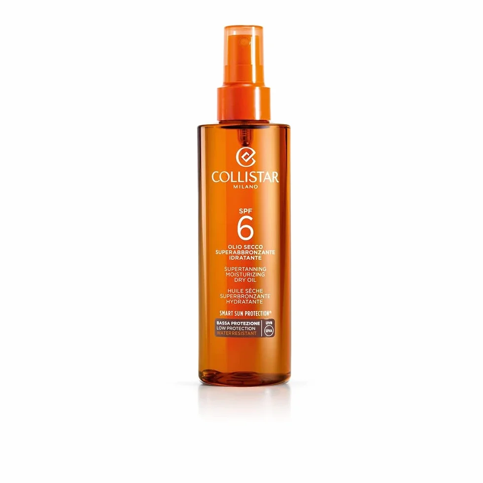 Collistar Olio Secco Superabbronzante Idratante SPF 6 200 ml Spray Viso Corpo Capelli Resistente Acqua