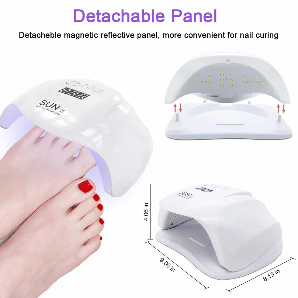 Lampada Unghie UV LED 54W Professionale per Manicure Pedicure con Timer e Sensore