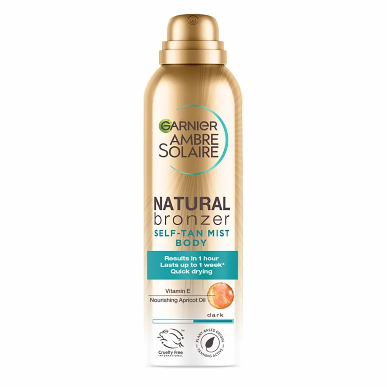 Garnier Ambre Solaire Natural Bronzer Quick Drying Dark Self Tan Body Mist 150ml