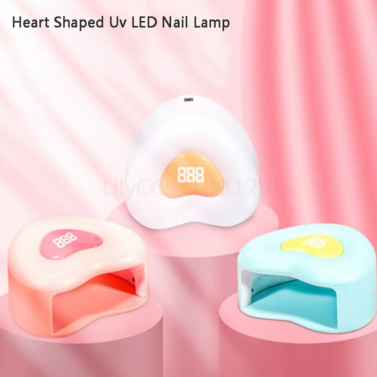 ZYC 180W UV per Unghie Lampada a Forma di Cuore Lampada a Forma di Cuore per Unghie Gel Polacco essiccatore indurello per Unghie
