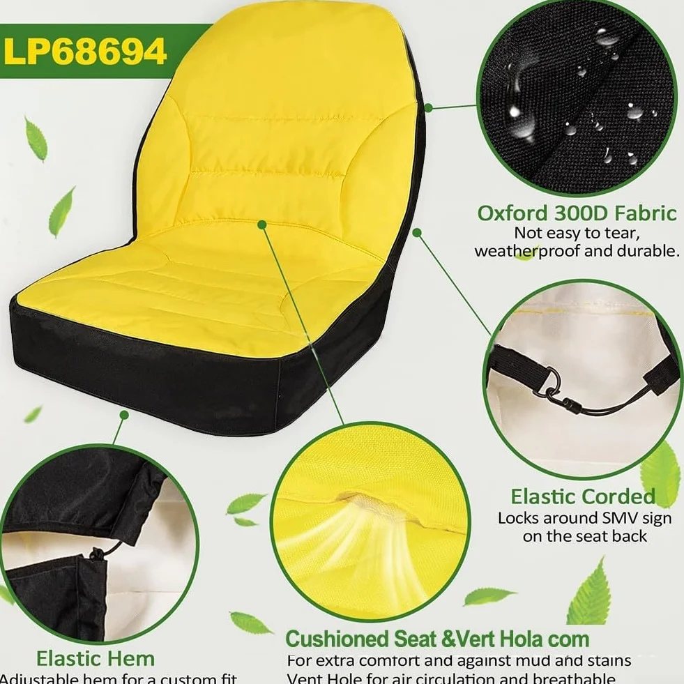 Coprisedile per Trattore Fodera Protettiva LP68694 CPLP68694 1025R 2025R Cotone Giallo