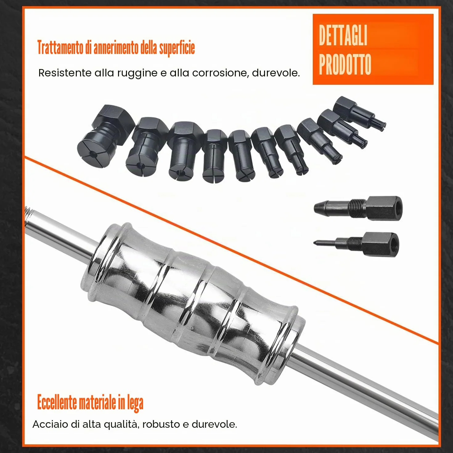 Kit di estrattori per cuscinetti interni per fori ciechi 8-32 mm con martello scorrevole e pinze espandibili 13 pezzi