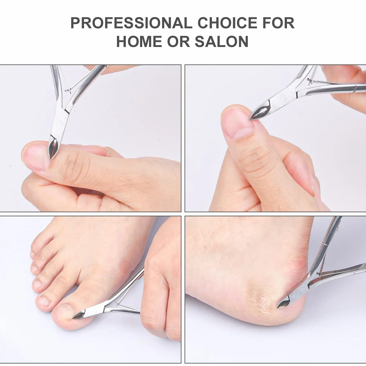 ACWOO Tronchesi per Cuticole 4 Pezzi Acciaio Inox Kit Manicure