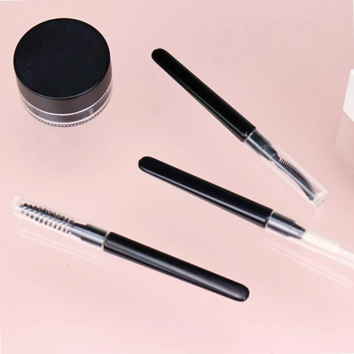 3 Set Di Pennelli Per Sopracciglia in Nylon Con Strumento Per Trucco Multiuso Per Sopracciglia Piccole Attaccatura Dei Pennello Per Ciglia Con Coperchi 20 Pezzi * 3