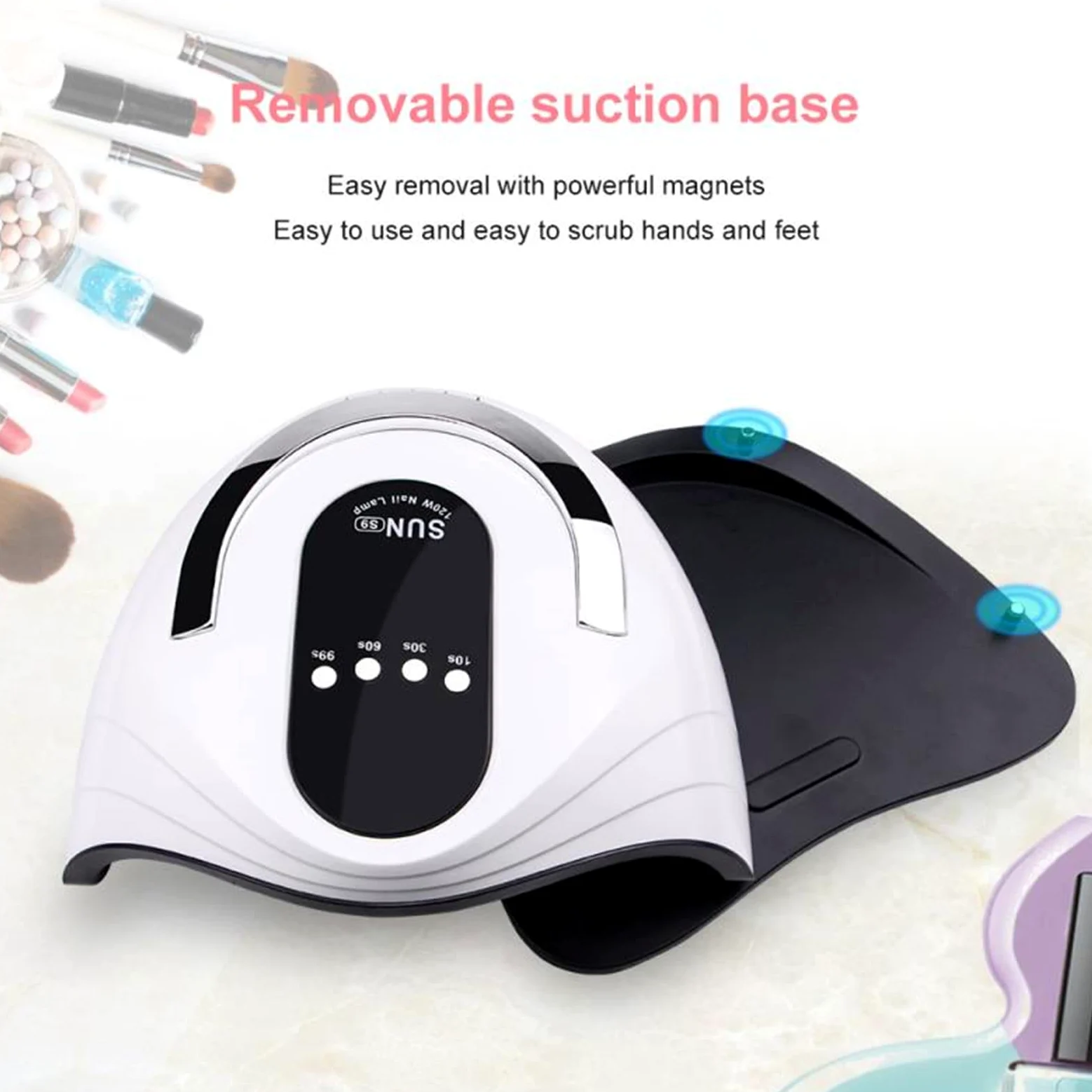 ZYC Lampada UV a LED Asciugatura Rapida 120W Lampada per Unghie Aggiornamento a Quattro tempistiche Lampada per asciugatrice per Unghie a Quattro tempistiche Lampada per Manicure Professionale