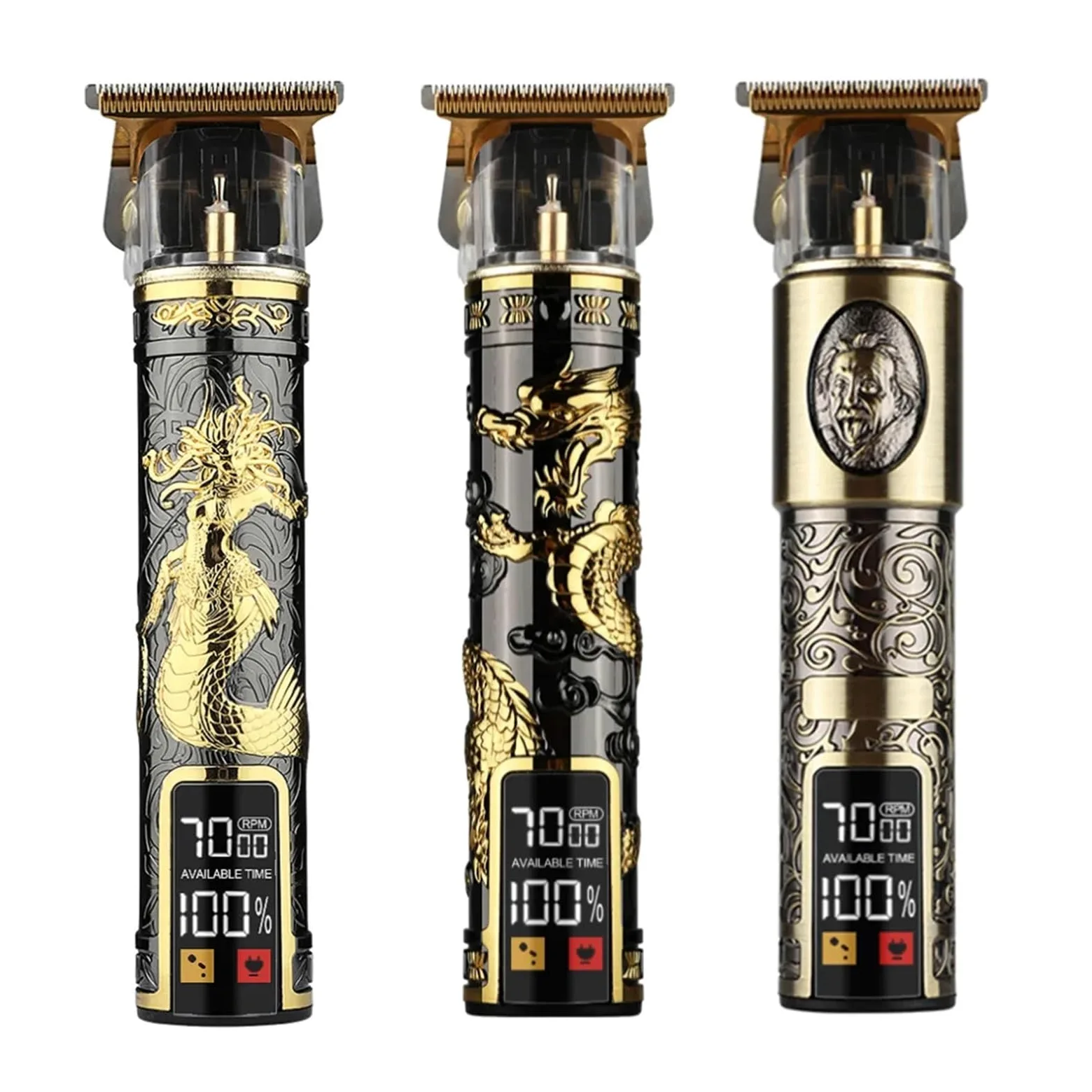 Rasoi T9 USB Elettrico Barbiere Ricaricabile Nuovo Barbiere Uomo Rasoio Rasoio Capelli Rasoio Professionale Mega Zero Macchina di Finitura Rasoio Ceramica (LCD Buddha)