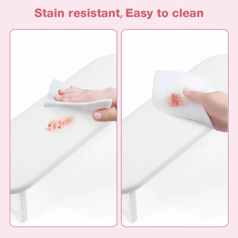 HOTUT Cuscino per Manicure, Cuscino per Unghie Poggiabraccia per Unghie Impermeabile Resistente, Poggiamano per Unghie Pieghevole in Pelle Cuscino per Piedi Antiscivolo per Salone di Nail Art