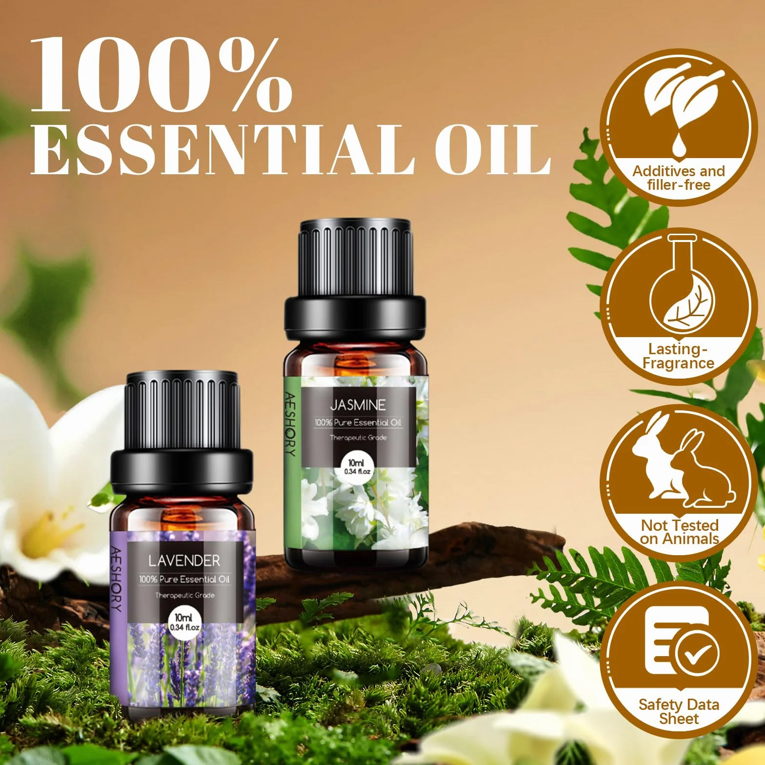 Set di Oli Essenziali 20 x 10ml, Olio Essenziale Puro e Naturale per Diffusori Umidificatore, Aromaterapia