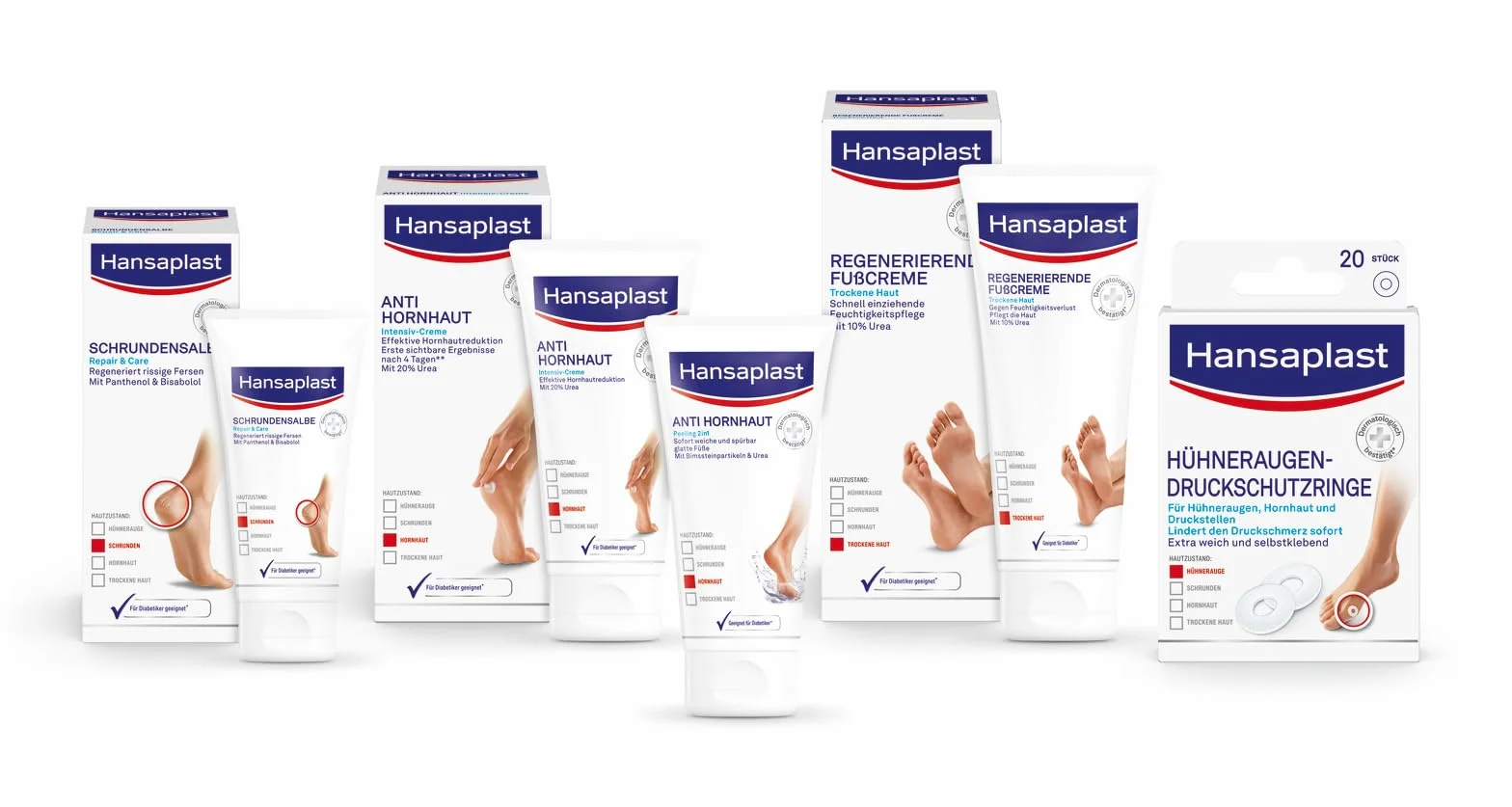 Hansaplast Crema rigenerante per piedi (100 ml), cura dei piedi con urea per piedi secchi e ruvidi, idratante protegge dalla formazione di calli