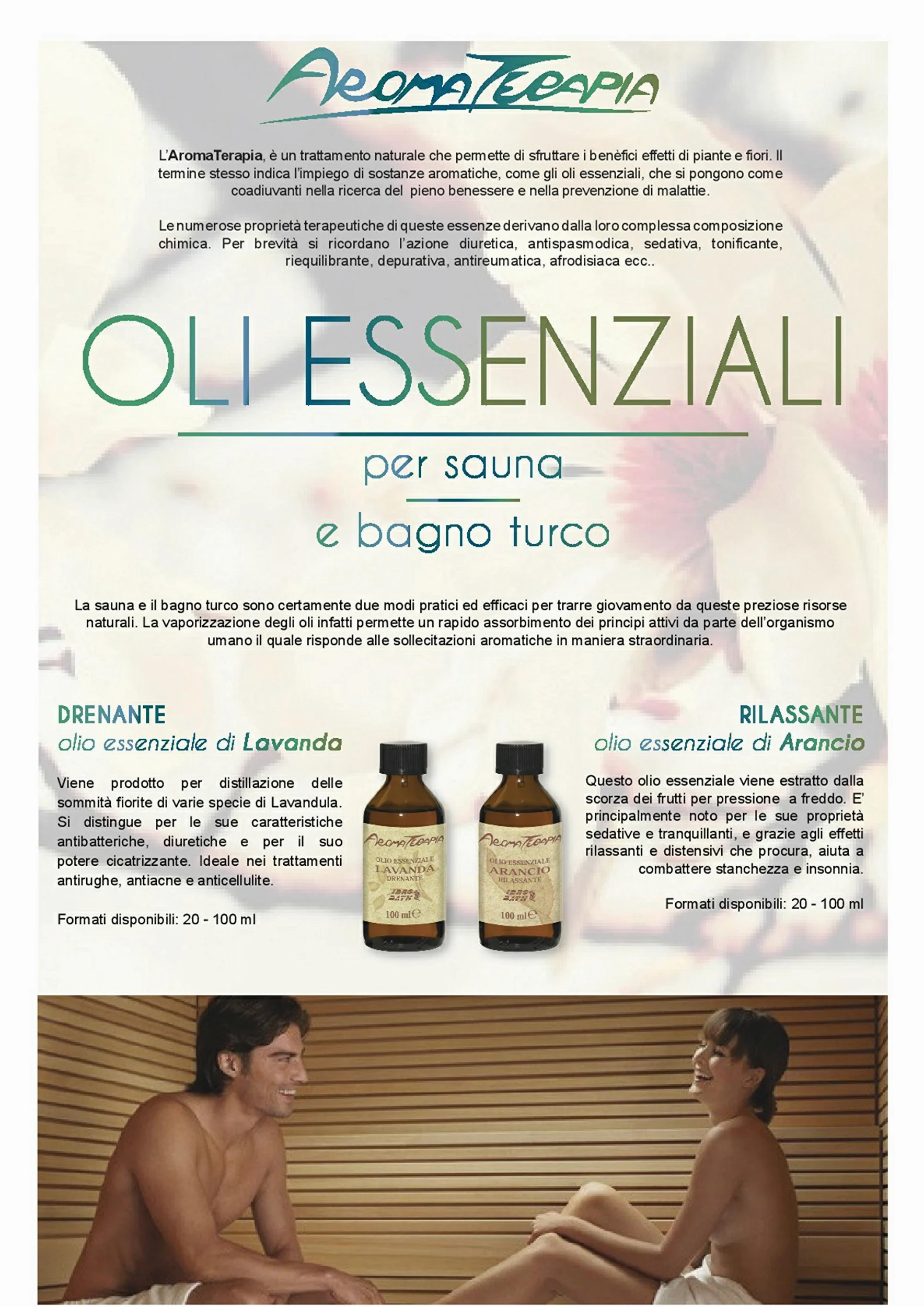 IDROBATH Cofanetto Aromaterapia KIT Oli Essenziali Puri 4pz da 20ml | Set 4 Oli essenziali: Lavanda, Arancio, Eucalipto e Limone per Sauna e Bagno Turco