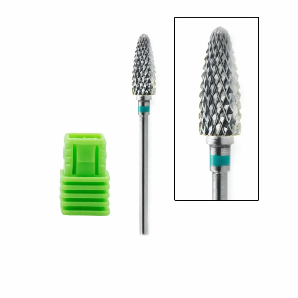 LATRAT 5 pezzi Set punte fresa unghie acrilico 2,35 mm tungsteno nail art manicure pedicure