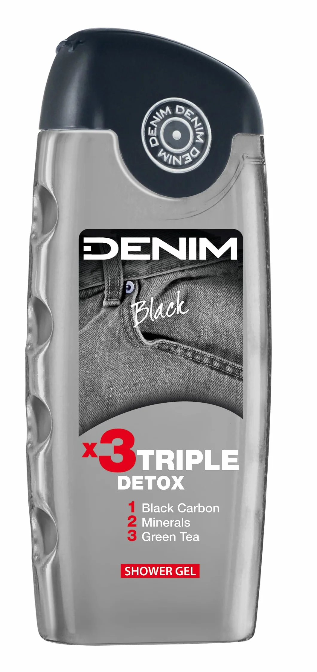 Denim - Regalo Uomo, After Shave Dopobarba 100 ml, Docciaschiuma 250 ml e Deodorante Spray 150 ml, Fragranza Black, Azione Lenitiva ed Emolliente