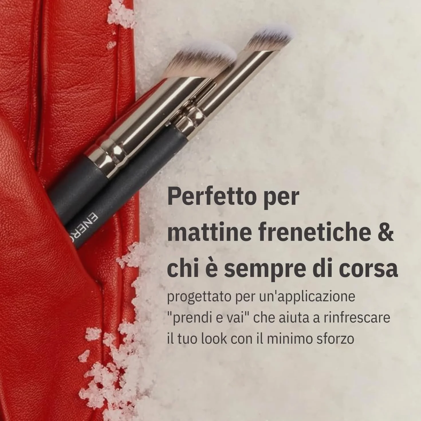 ENERGY 370S Pennello Correttore Piccolo per Copertura Mirata & Occhiaie – Pennello Trucco di Precisione con Setole Sintetiche Vegane